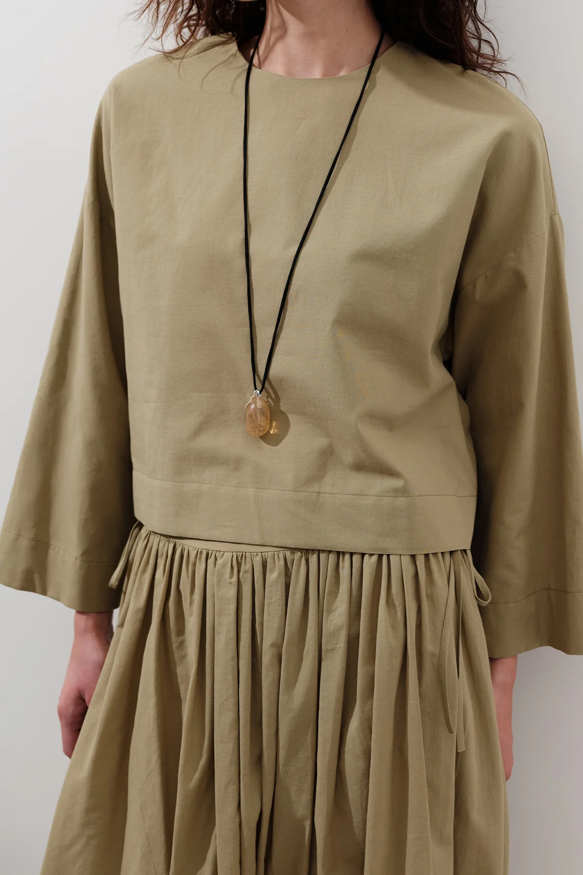 Cotton Crop Long Sleeve Top Sand - Image 4