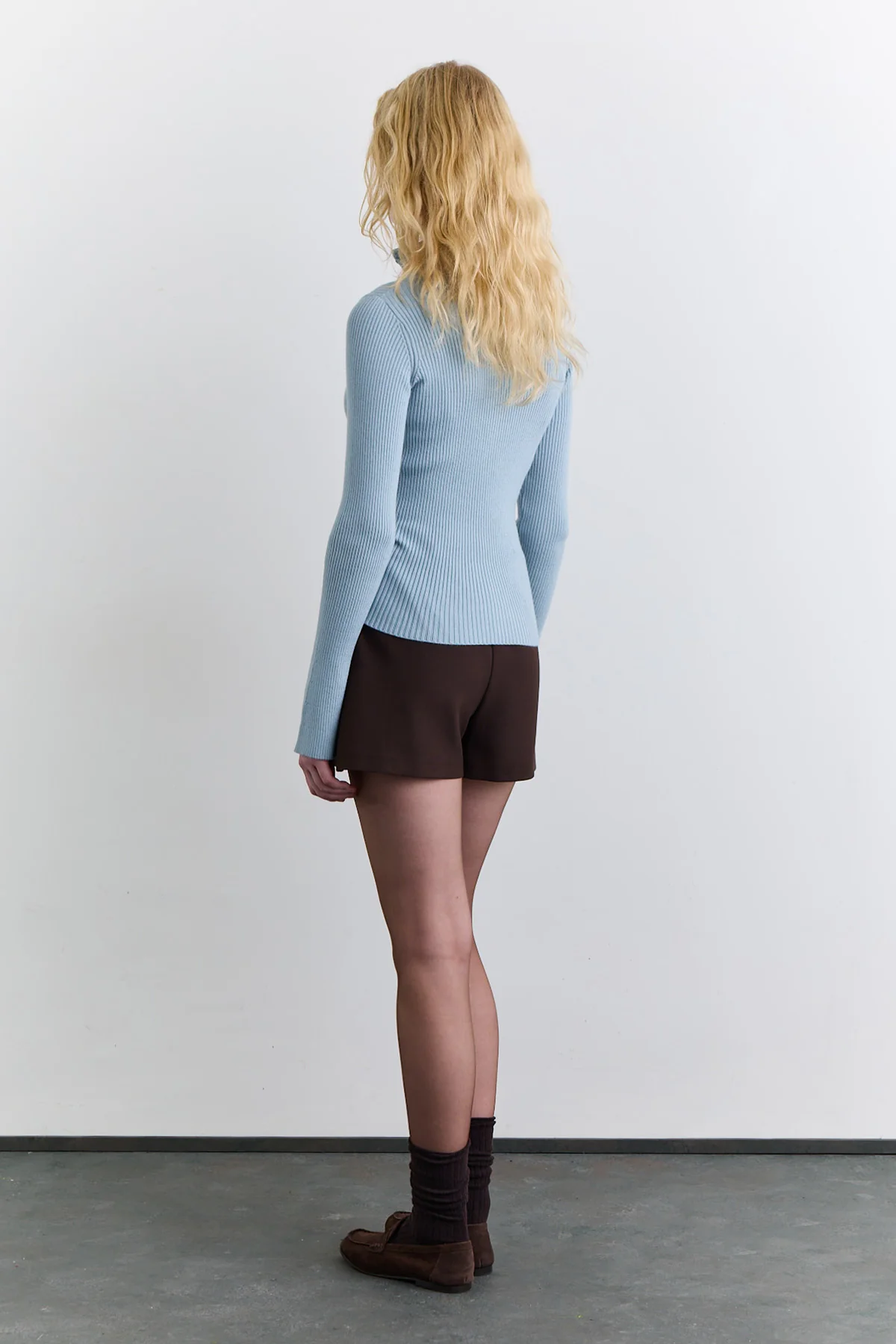 Cross Front Cardigan Blue - Image 12