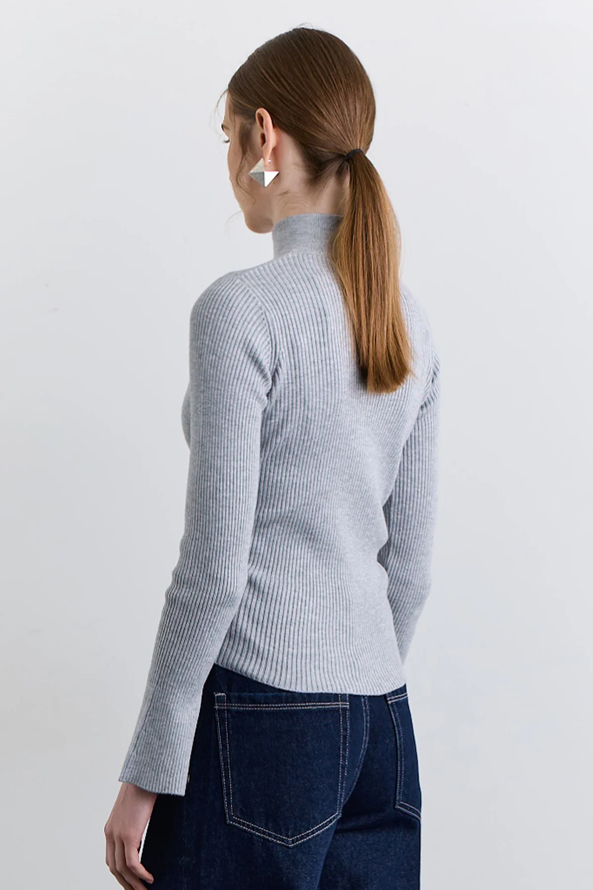 Cross Front Cardigan Grey - Image 12