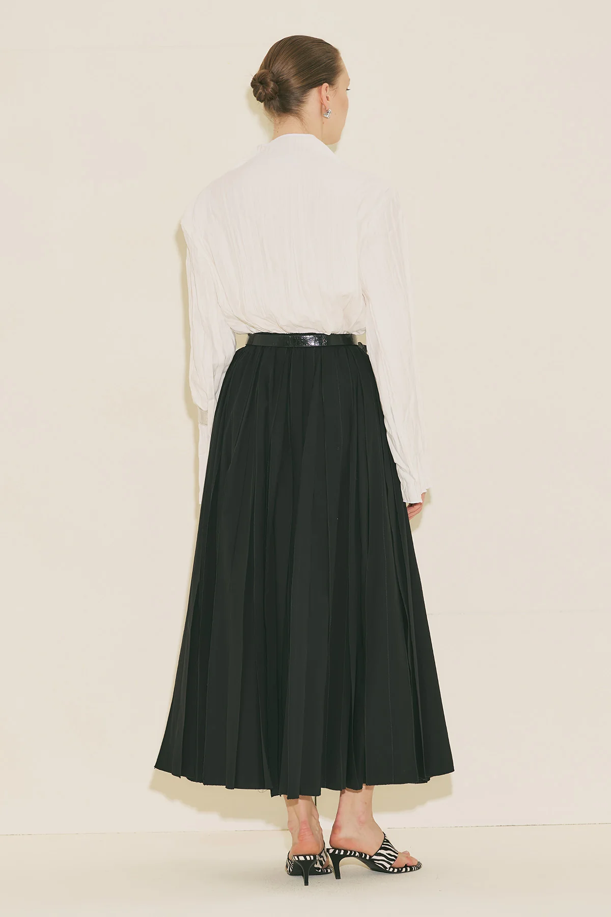 Crush Texture Blouse Ecru - Image 12