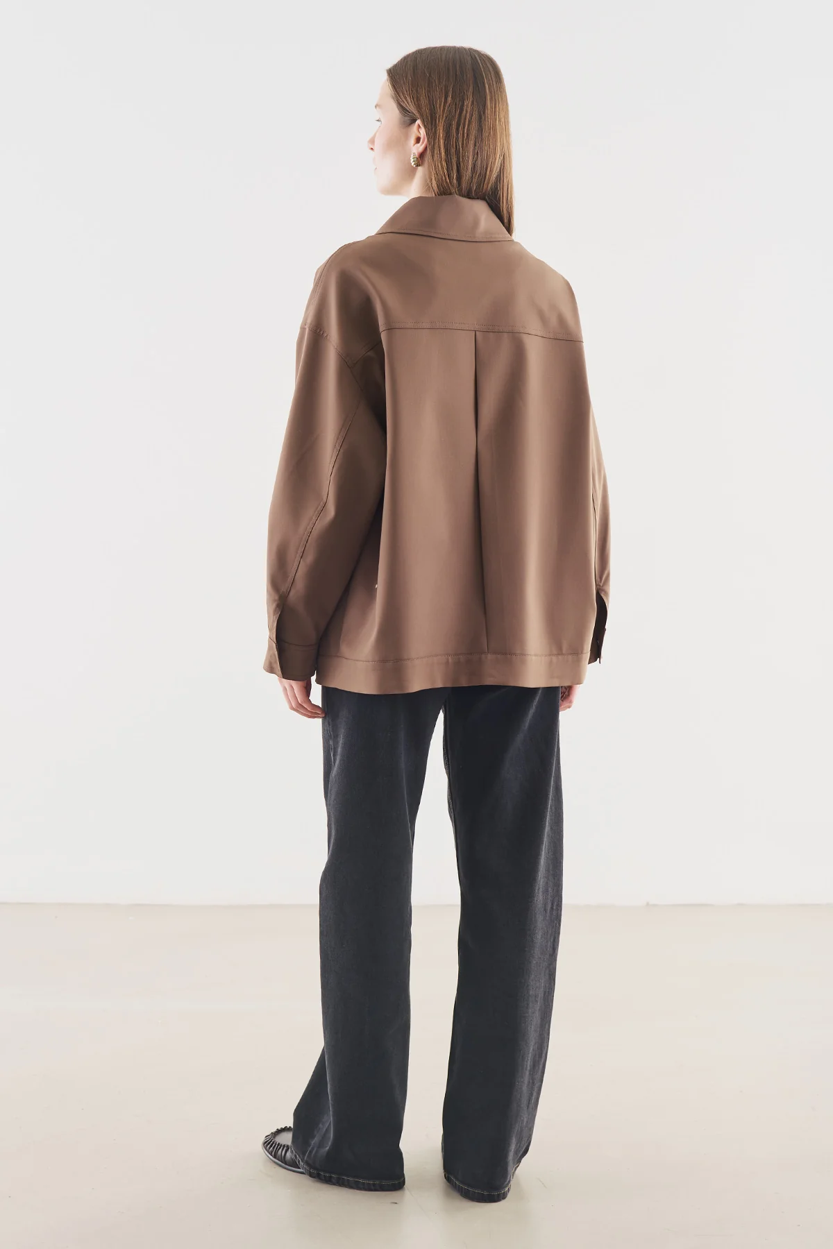 Cuff Detail Jacket Brown - Image 12