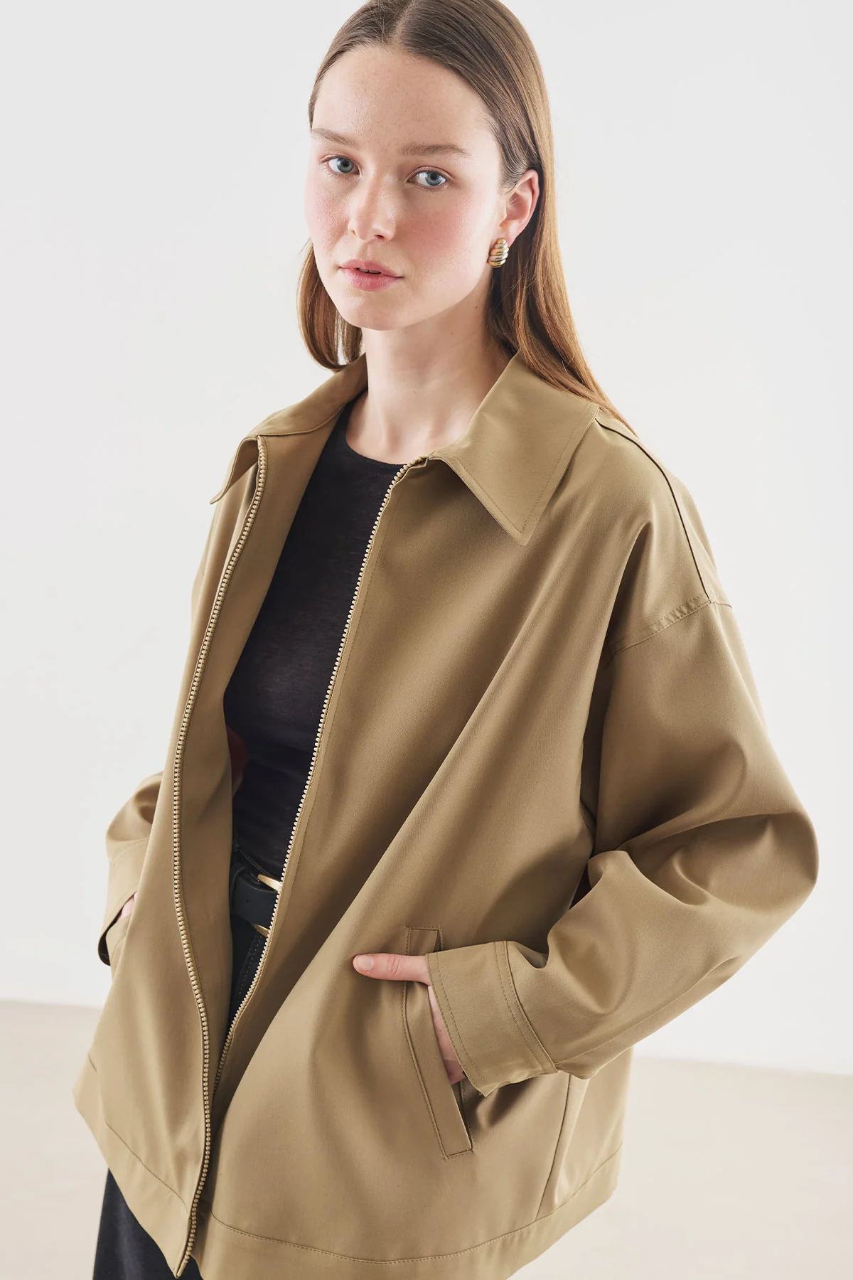 Cuff Detail Jacket Green - Image 11