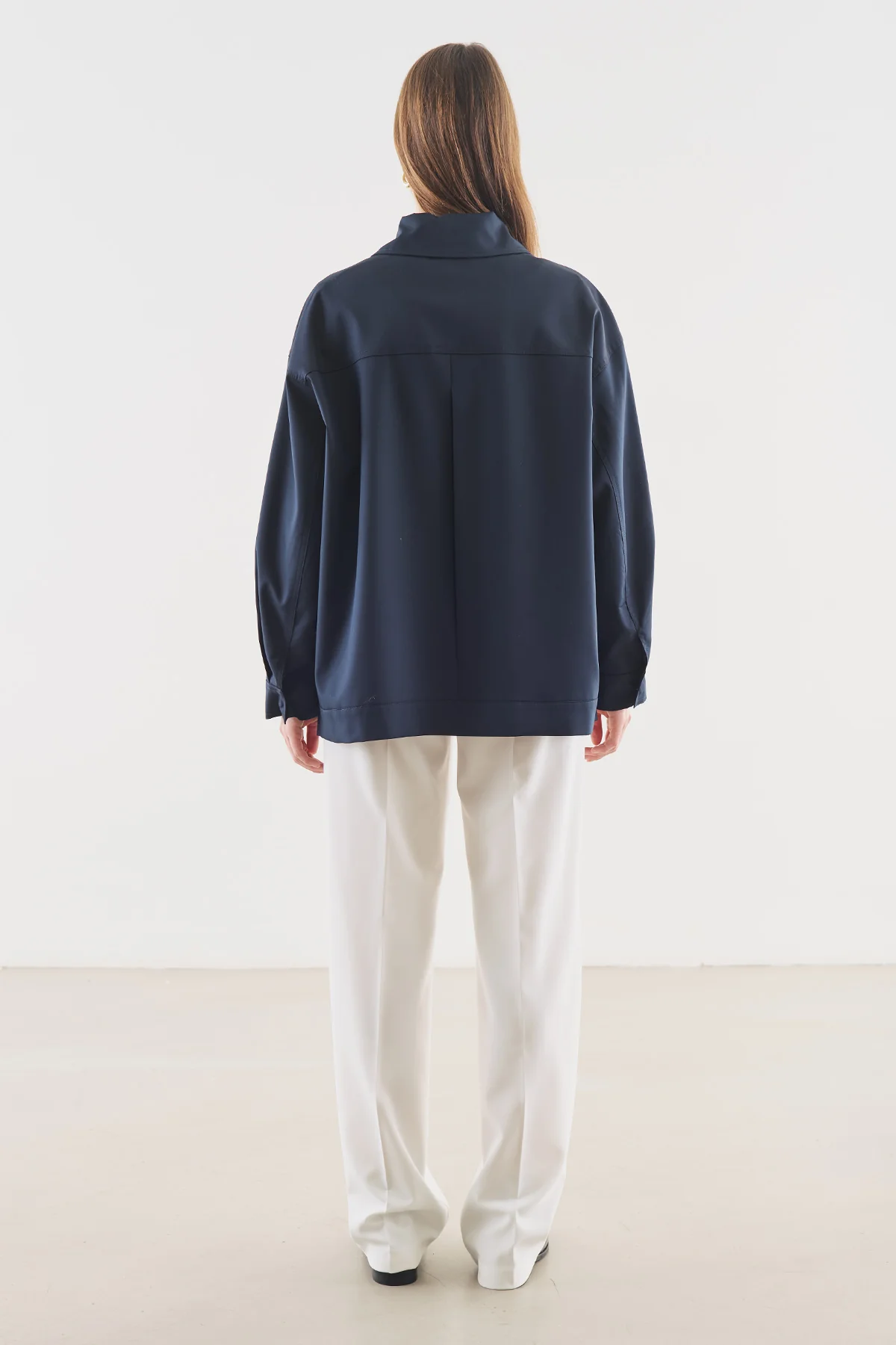 Cuff Detail Jacket Navy Blue - Image 7