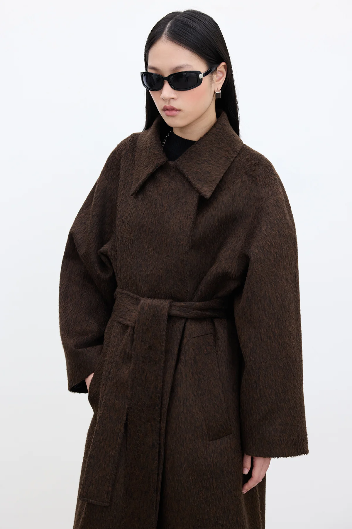 Diana Maxi Premium Coat Dark Brown - Image 3