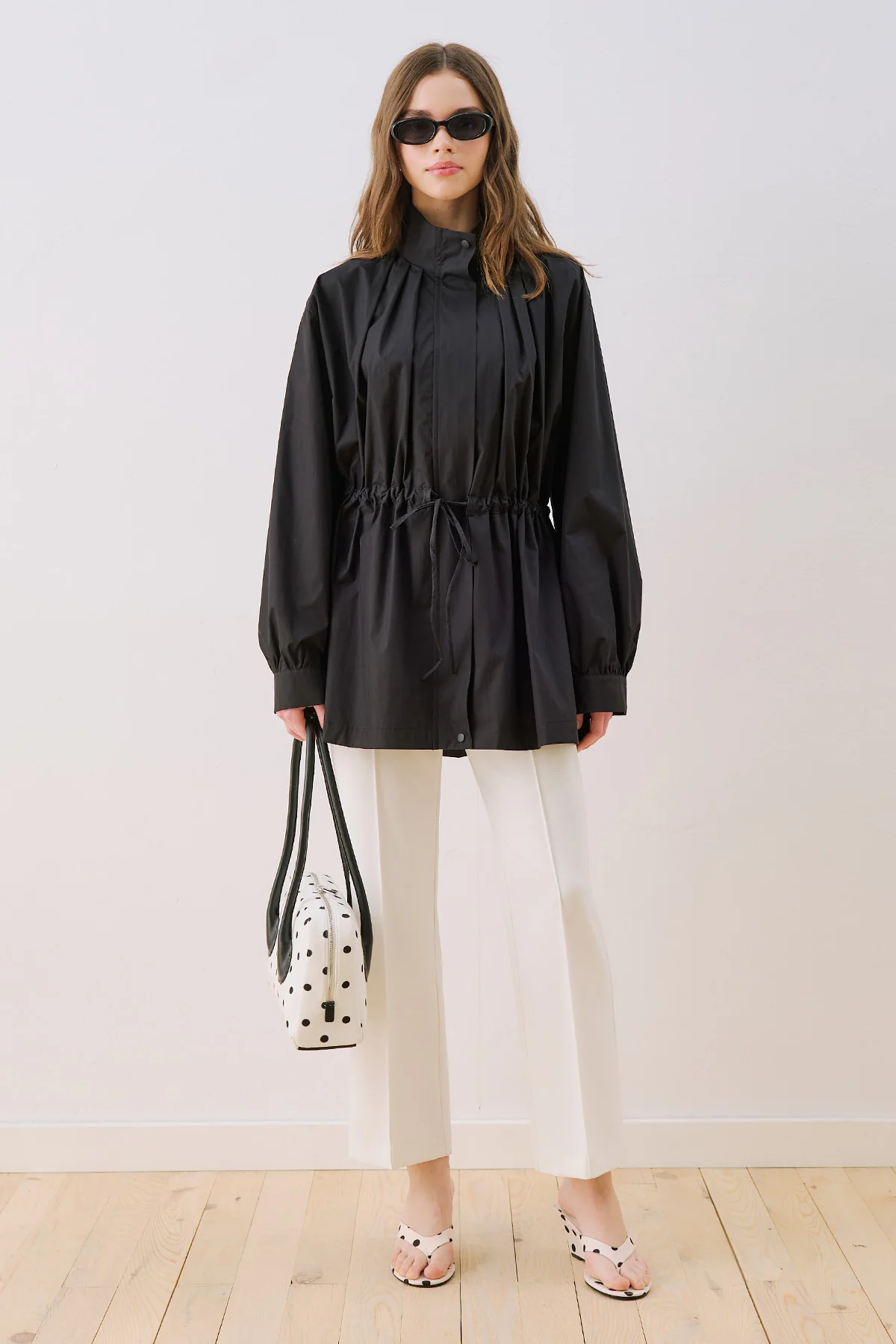 Dina Pleat Detail Jacket Black