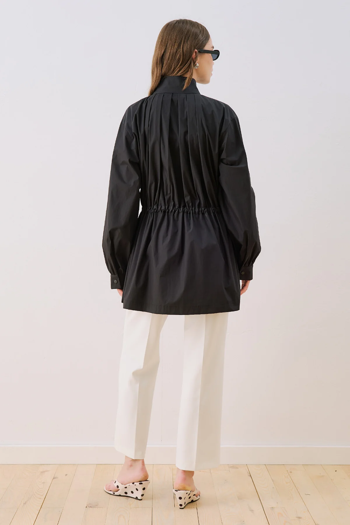 Dina Pleat Detail Jacket Black - Image 7