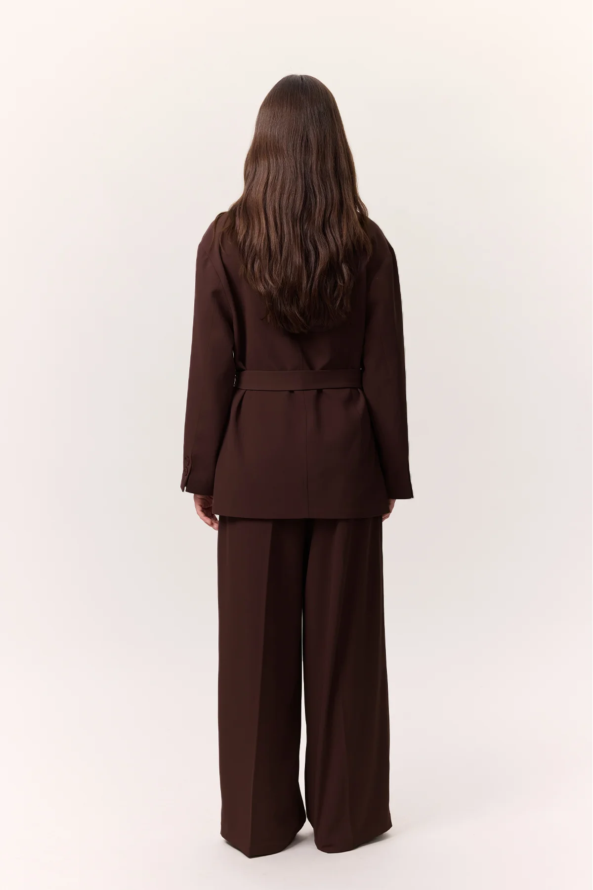 Draped Belted Jacket Damson - Image 7