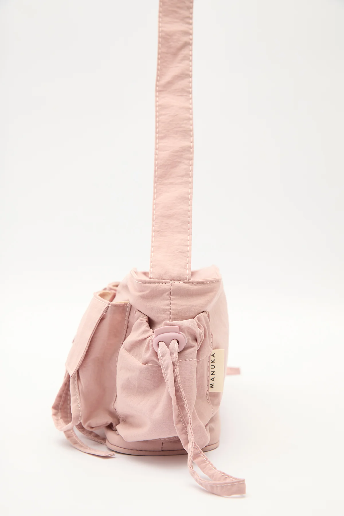 Drawstring Bag With Pockets Pink - Image 7