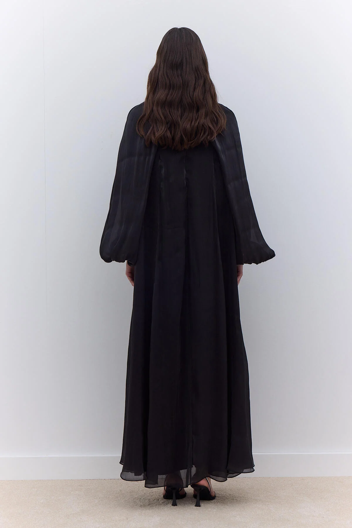 Dress With Wide Sleeve Detail Black - Image 5