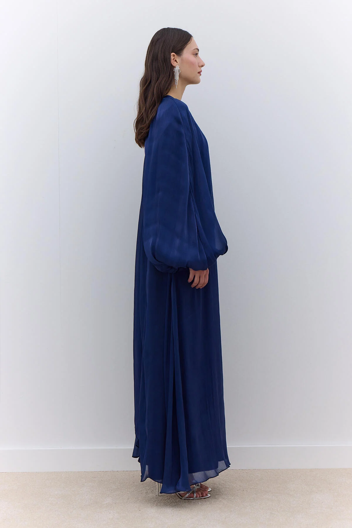 Dress With Wide Sleeve Detail Night Blue - Image 4