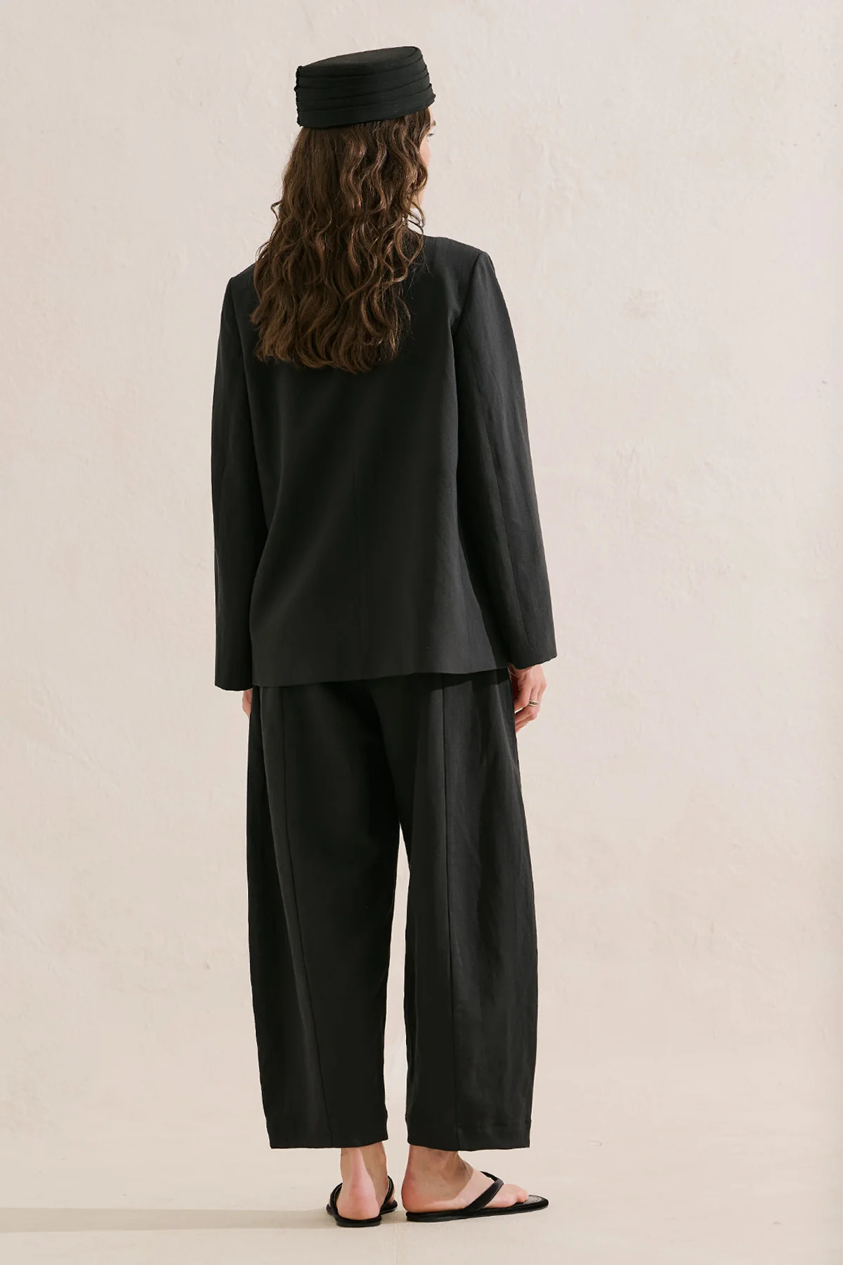 Knot Detail Wrap Blazer Black - Image 7