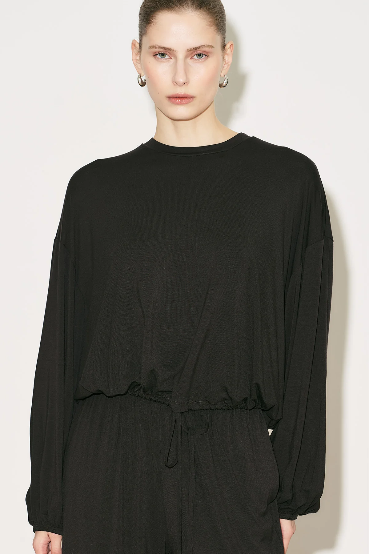 Easy Adjustable Balloon Sleeve Blouse Brown - Image 12
