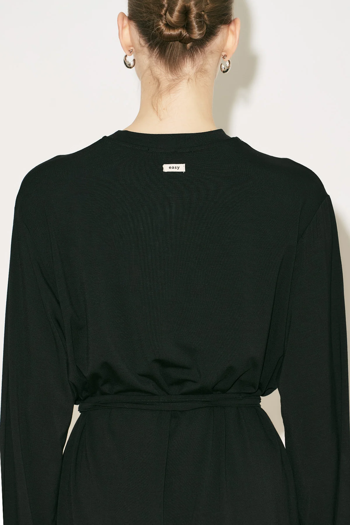 Easy Belted Relaxed Blouse Black - Image 8