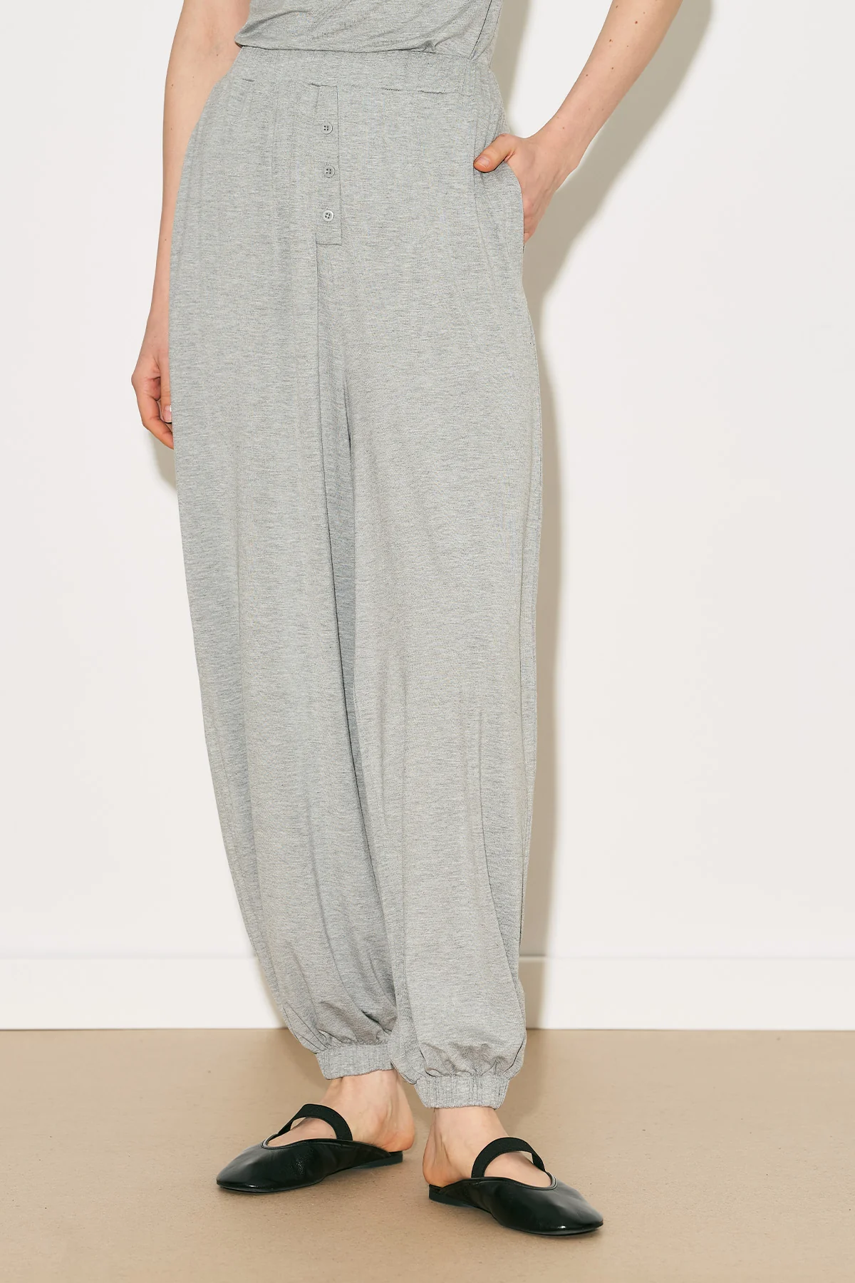 Easy Harem Trousers Grey Melange - Image 12