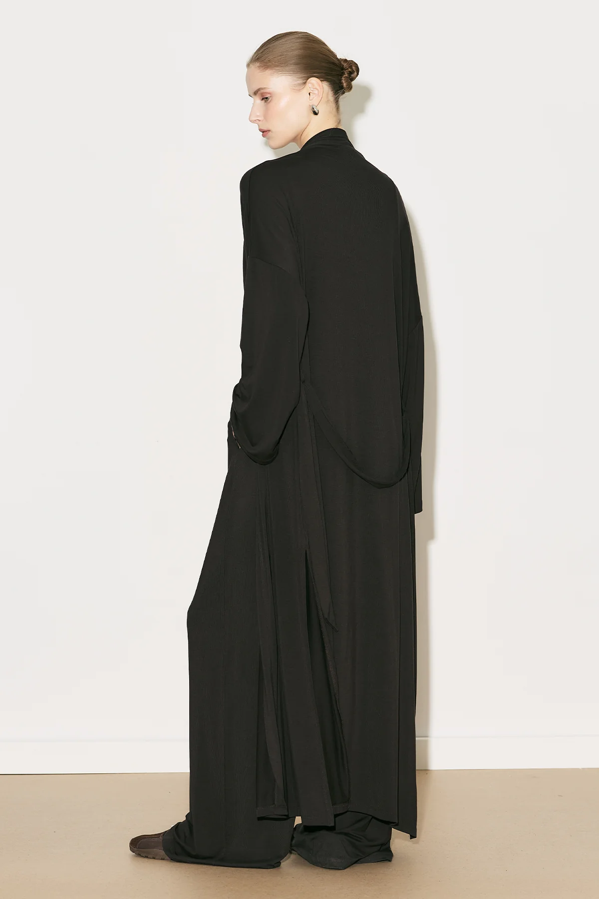 Easy Relaxed Long Kimono Brown - Image 16