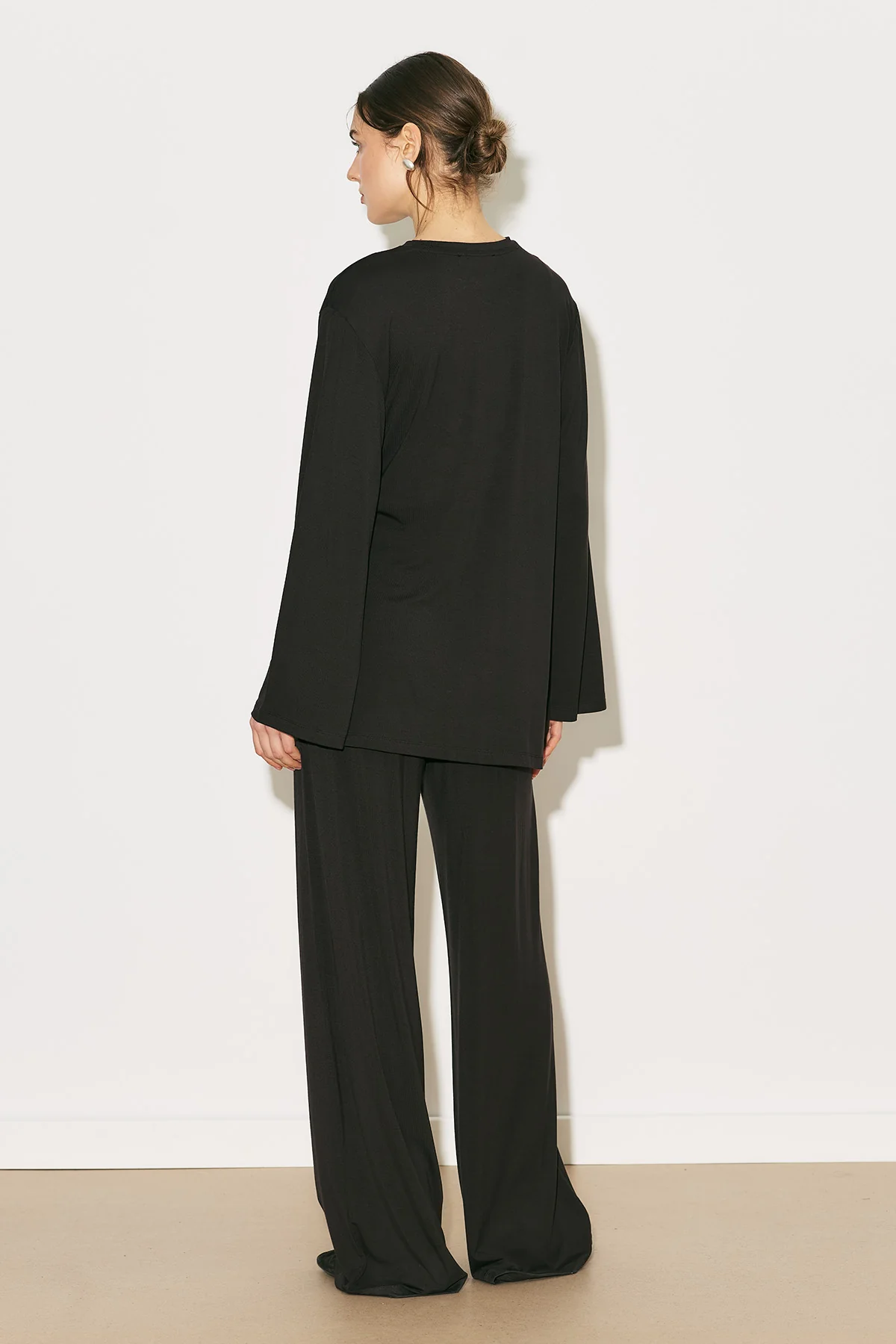 Easy Tie Detail Blouse Brown - Image 8