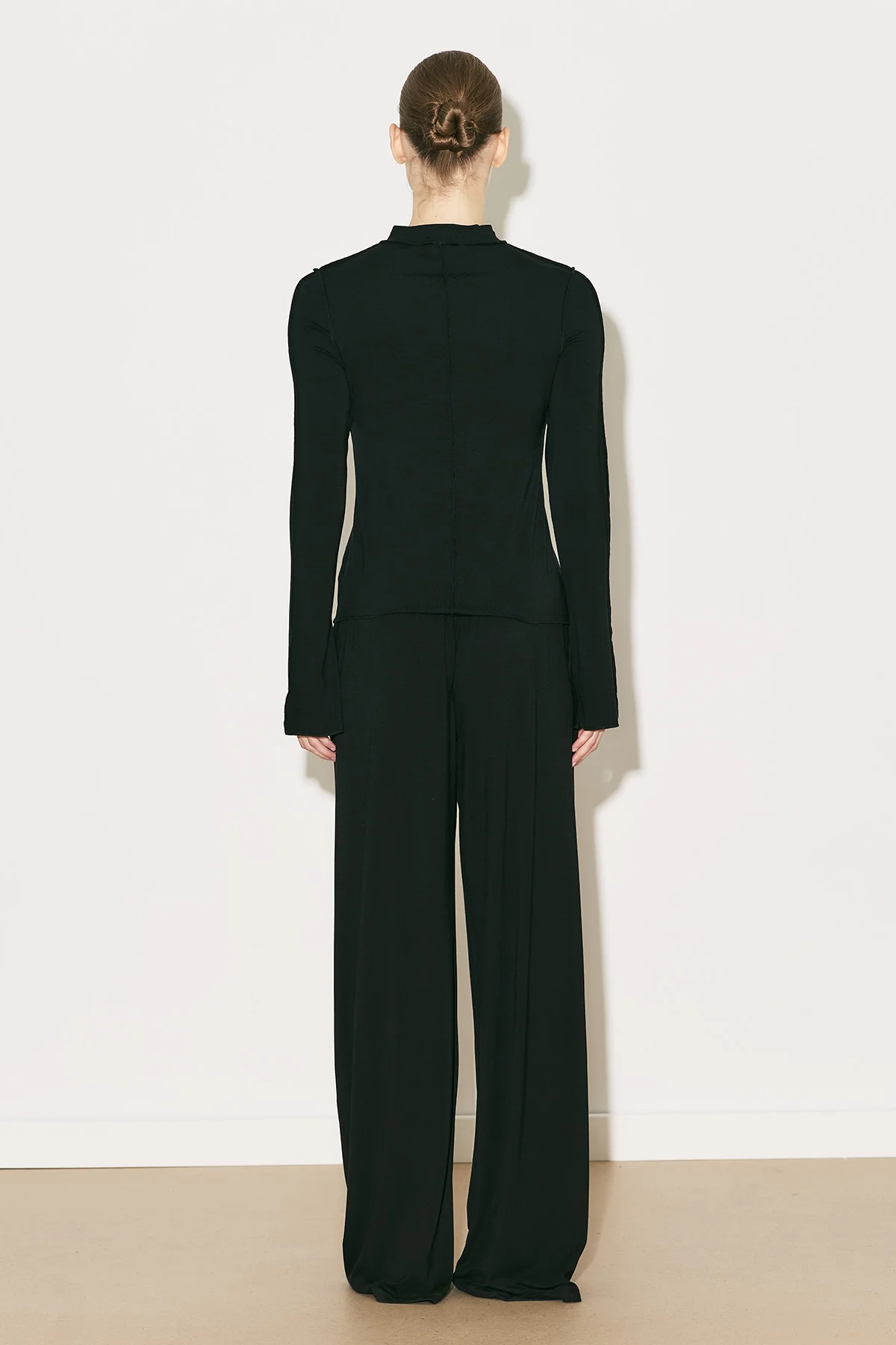 Easy Wide Long Sleeve Blouse Black - Image 12