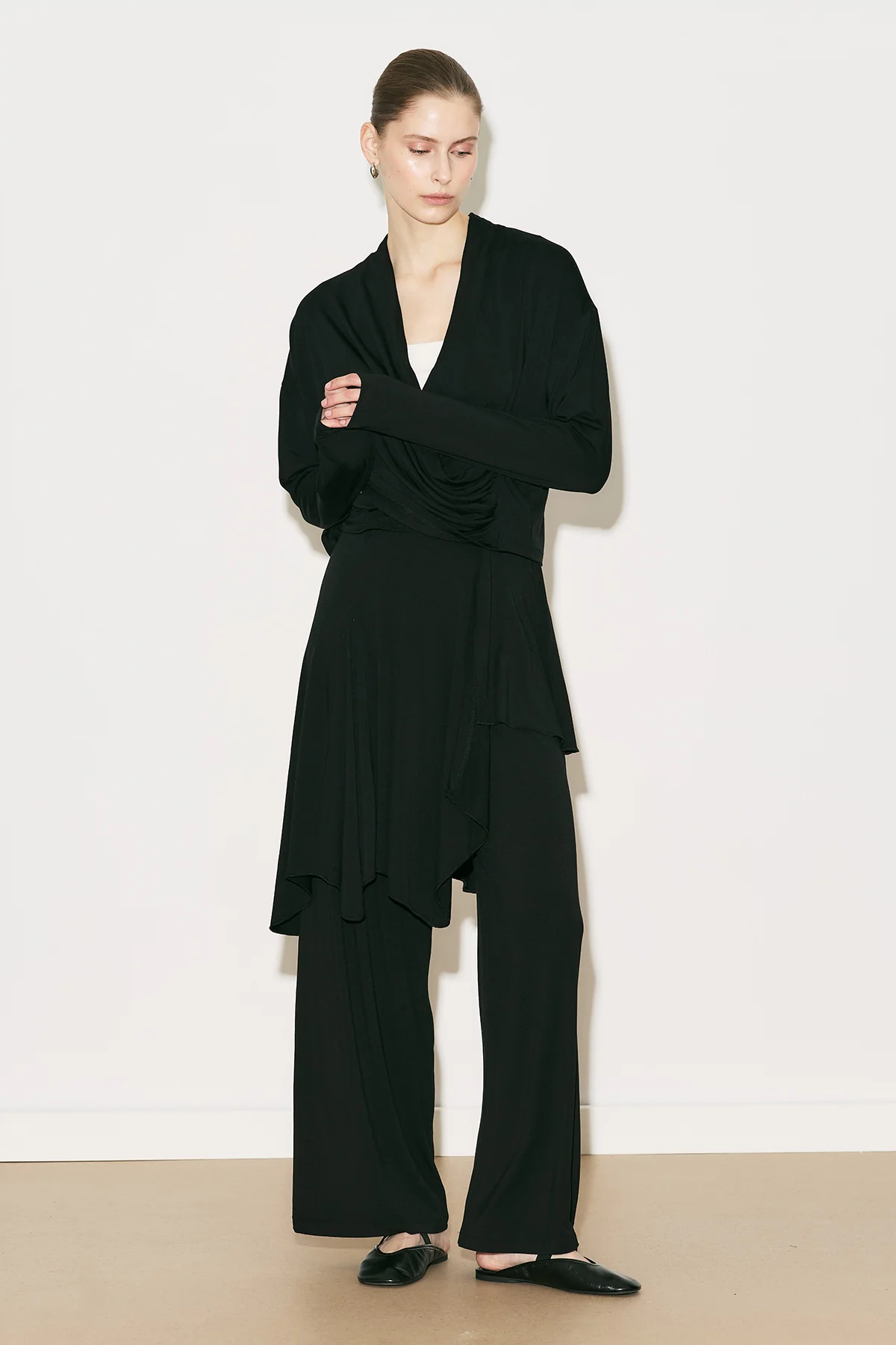 Easy Wrap Blouse Black - Image 10