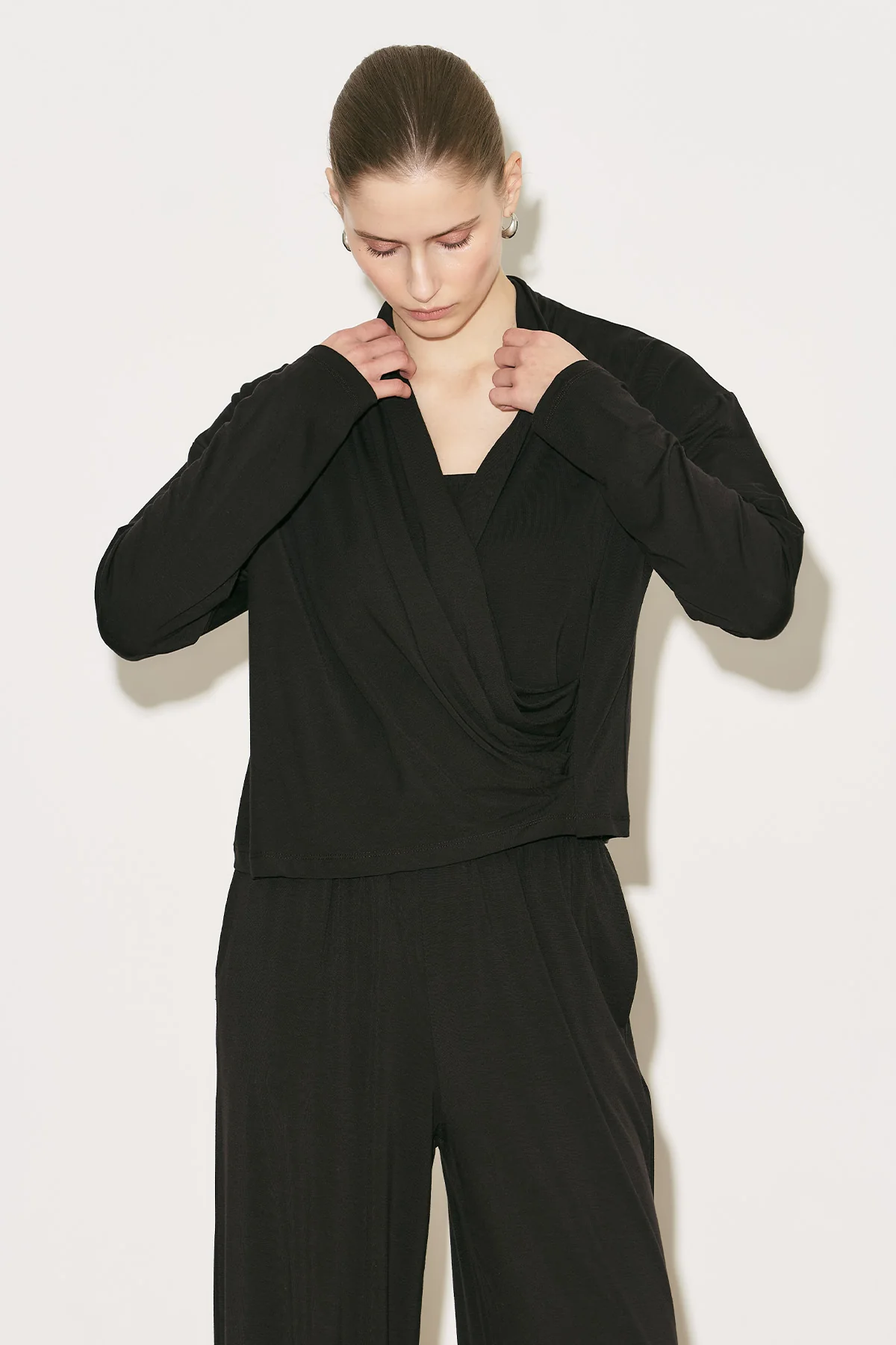 Easy Wrap Blouse Brown - Image 2