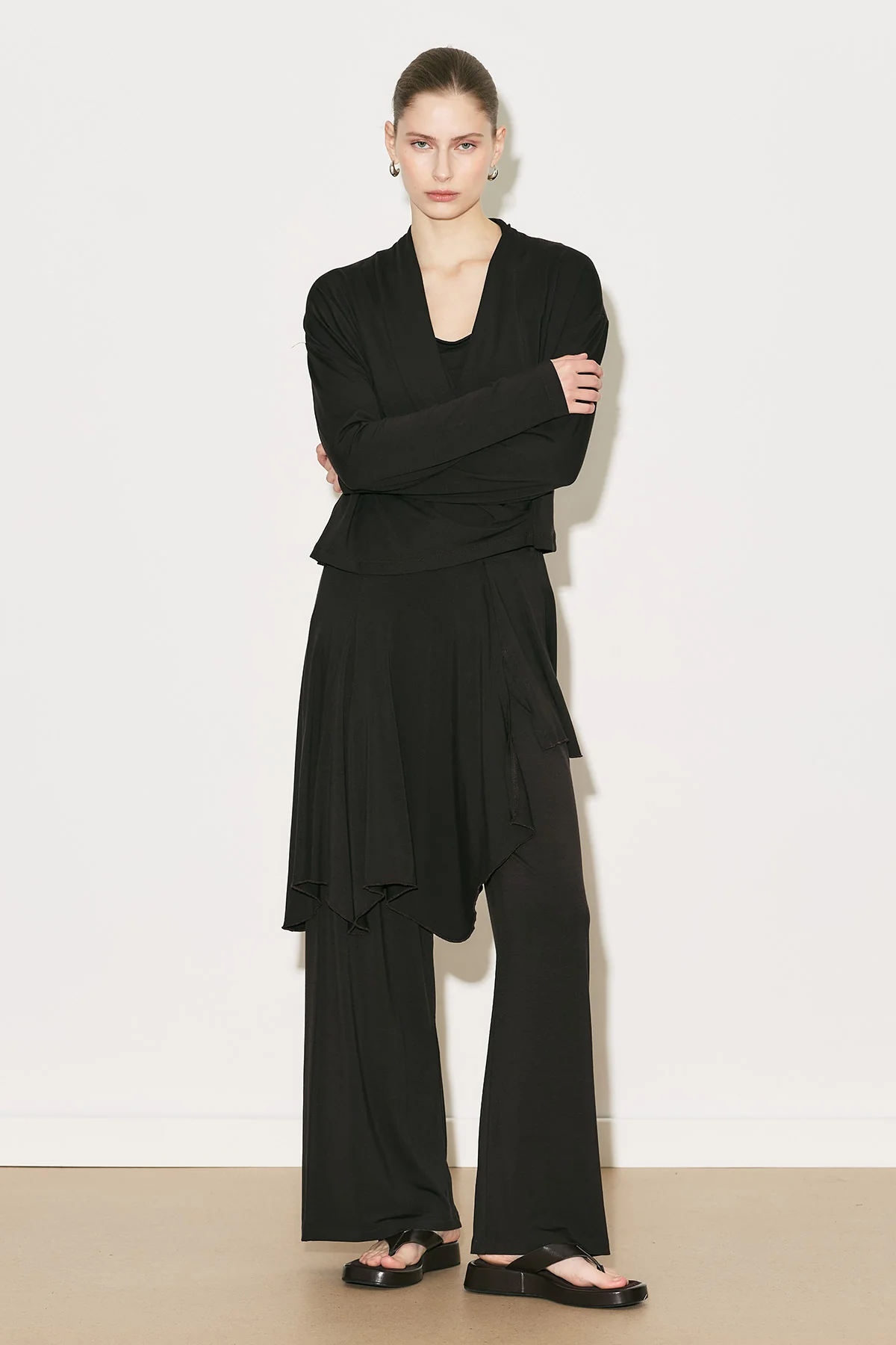 Easy Wrap Blouse Brown - Image 6