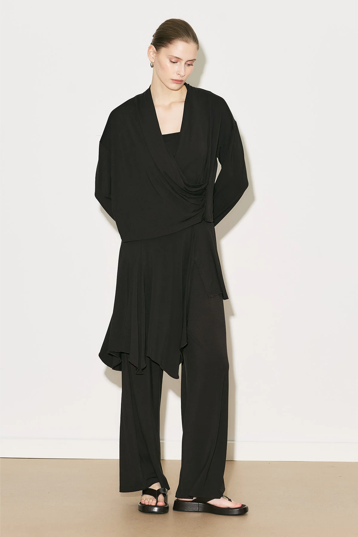 Easy Wrap Blouse Brown - Image 7