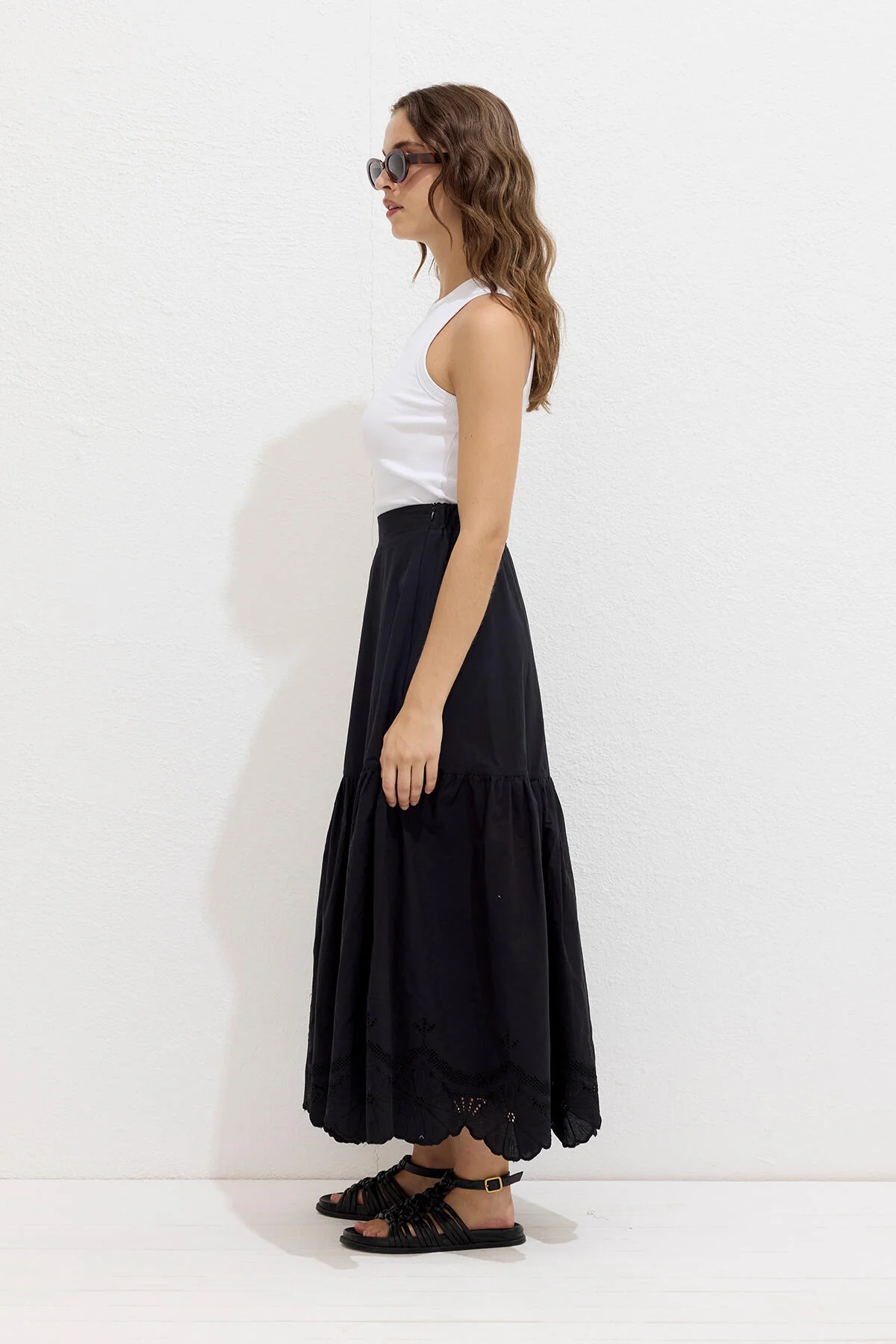 Embroidered Skirt Black - Image 6