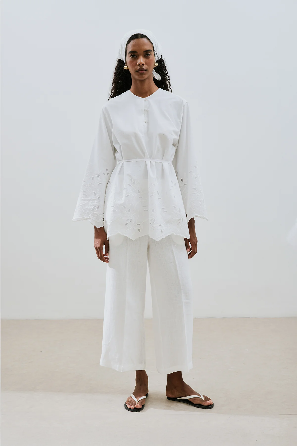 Embroidered Tunic Ecru