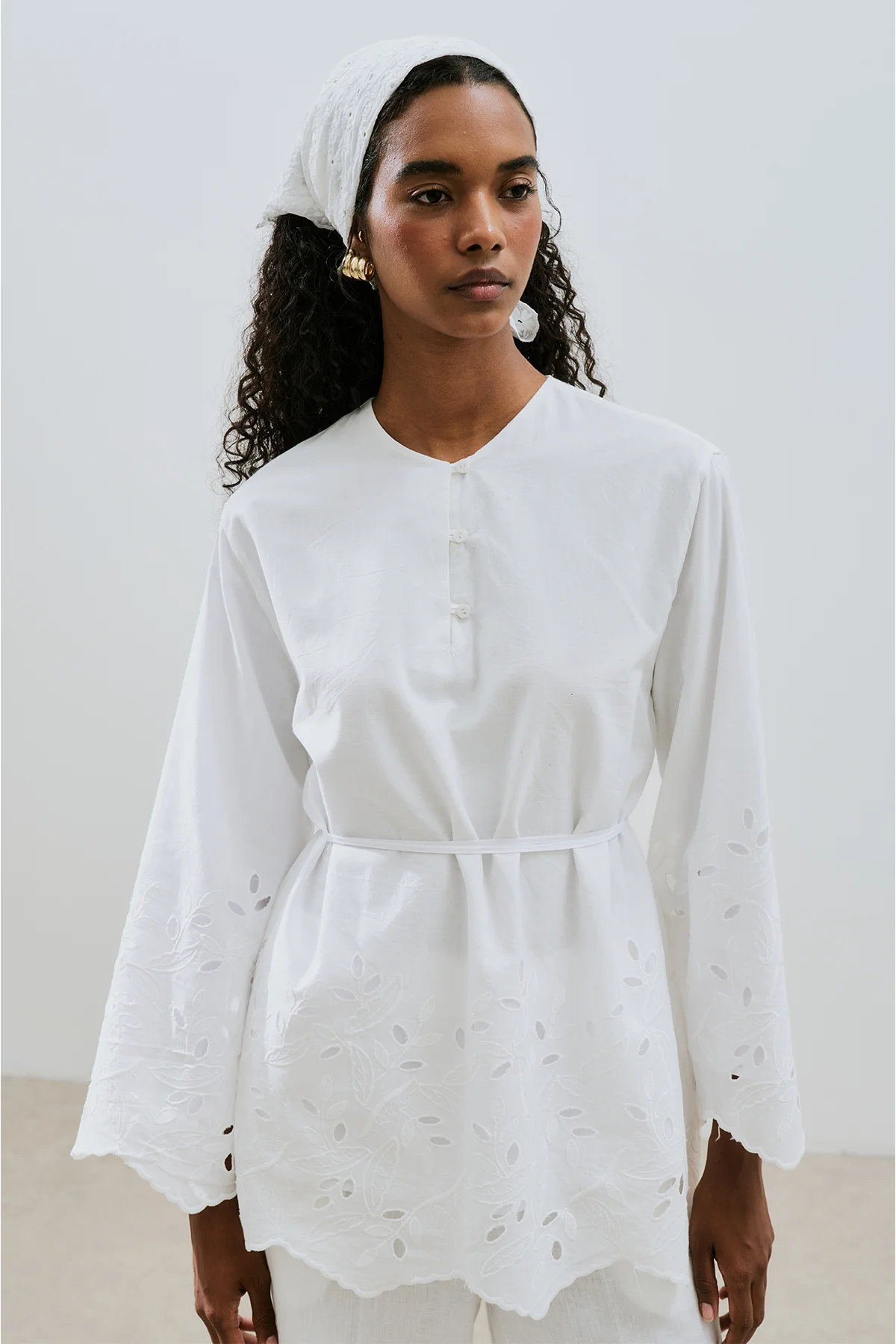 Embroidered Tunic Ecru - Image 2