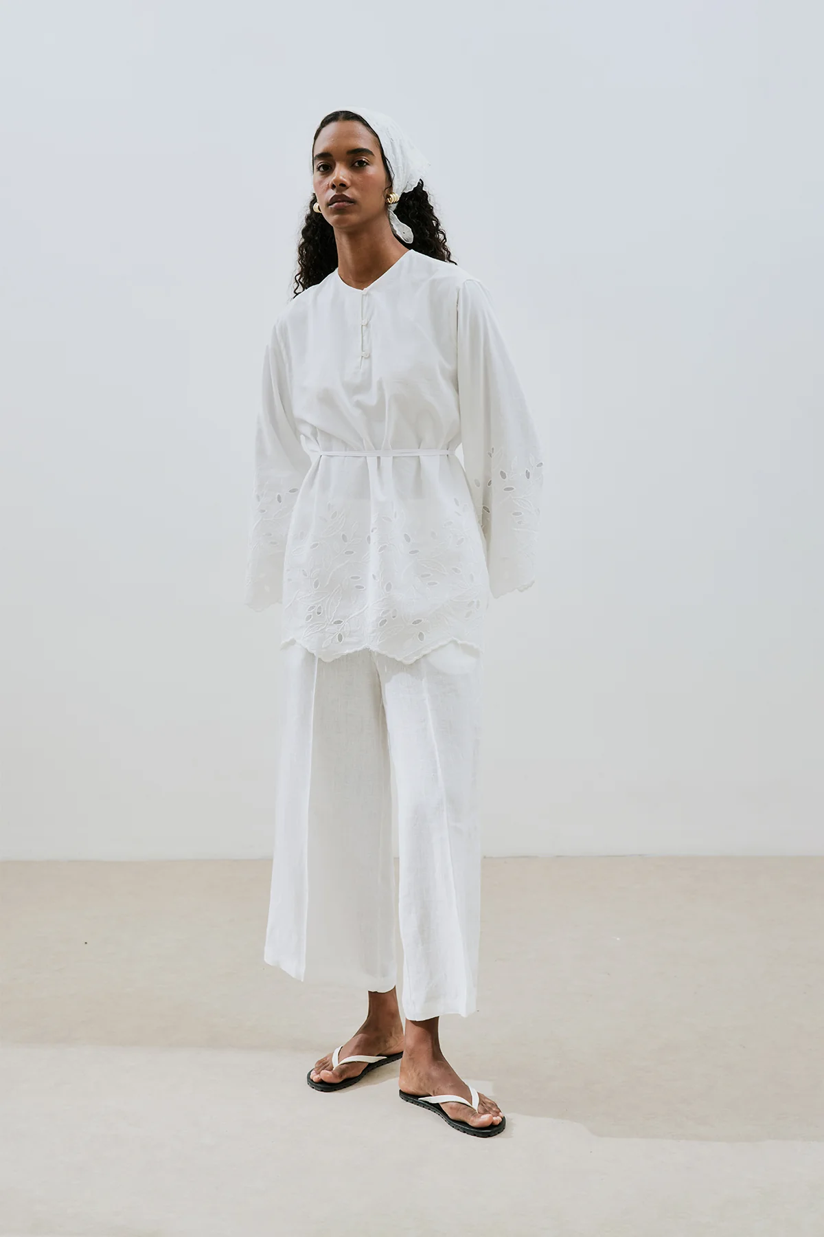 Embroidered Tunic Ecru - Image 3