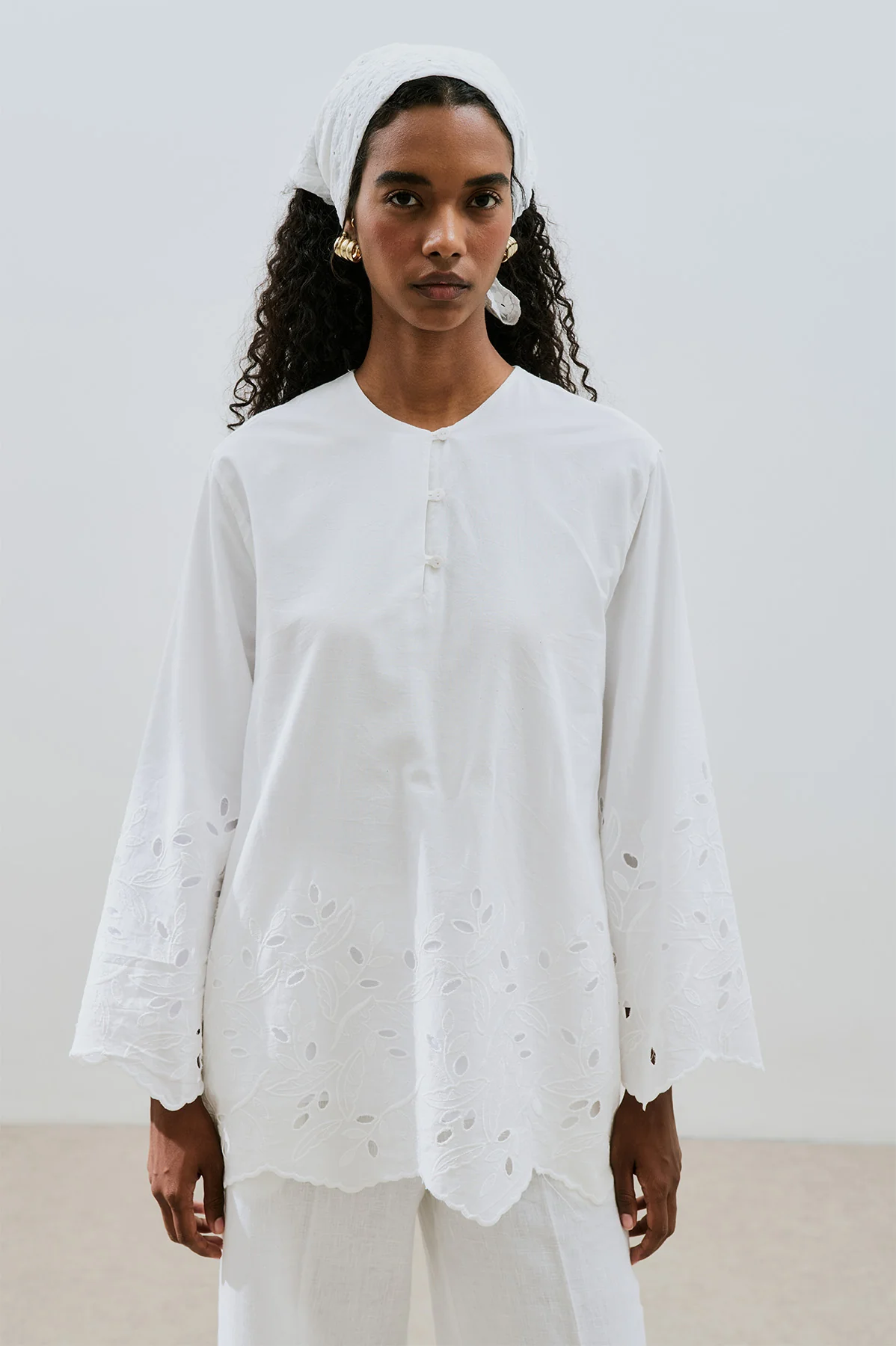 Embroidered Tunic Ecru - Image 5