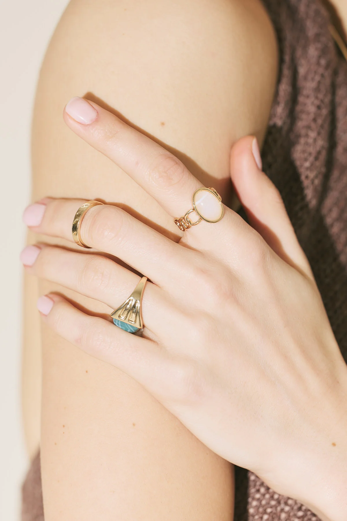 Firuz Ring Set Gold - Image 3