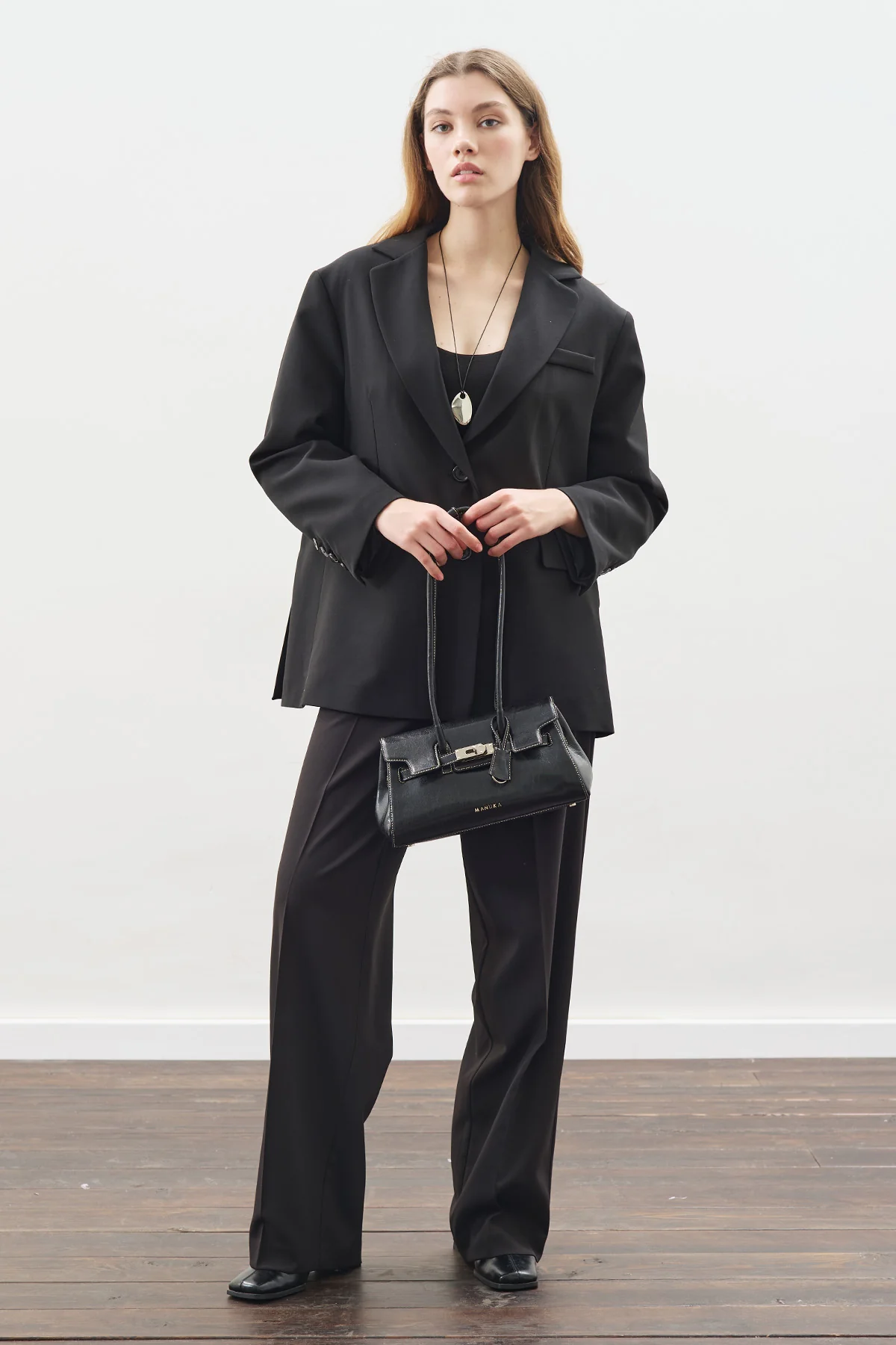 Flap Bag With Buckle Detail Black - Image 4