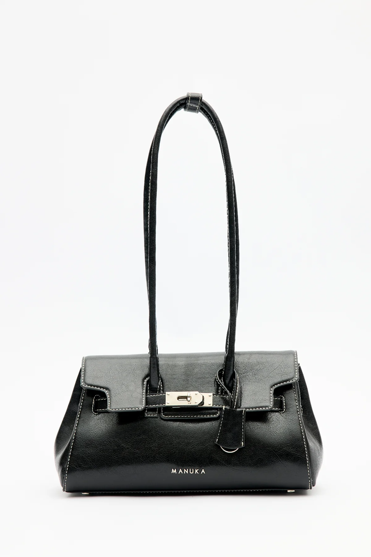Flap Bag With Buckle Detail Black - Image 5