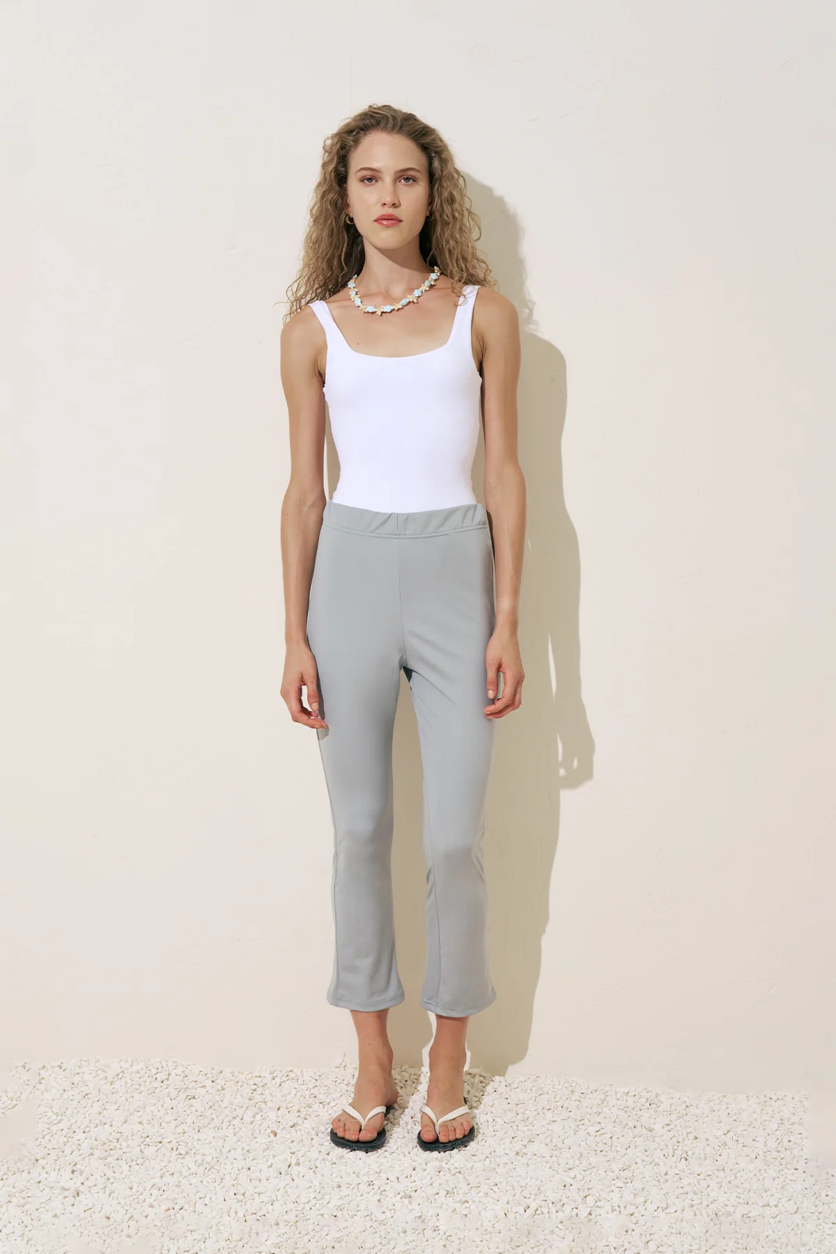 Flared Swim Pants Blue - Image 3