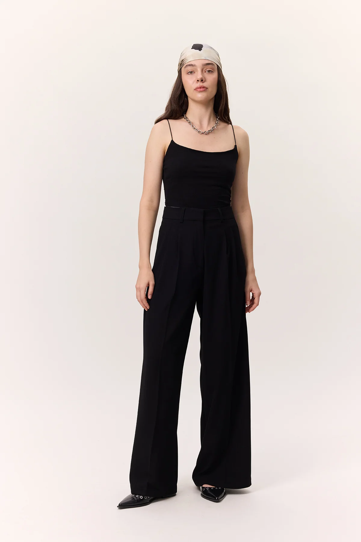 Fluid Pleated Trousers Black - Image 4