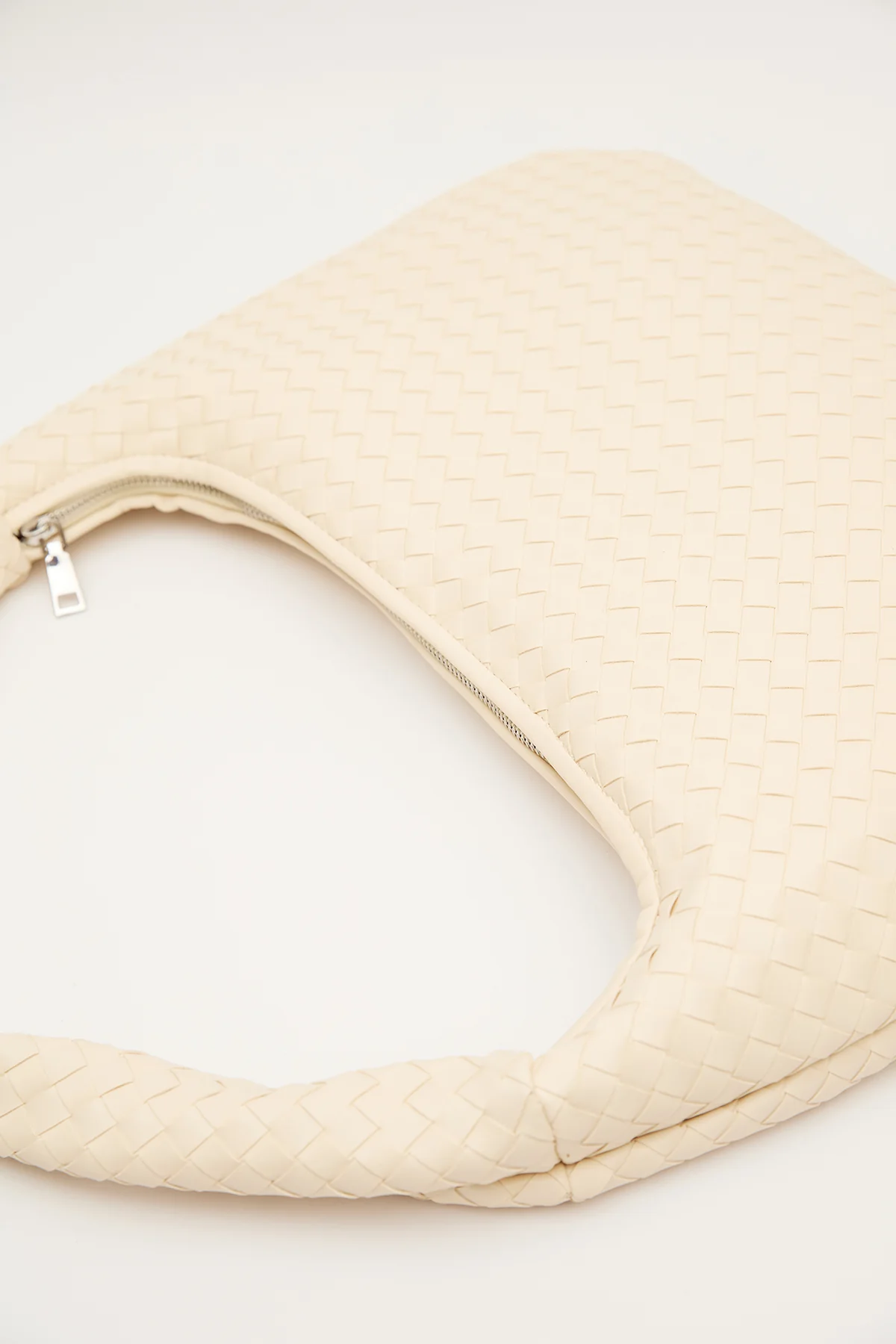 Frances Large Knit Bag Beige - Image 2