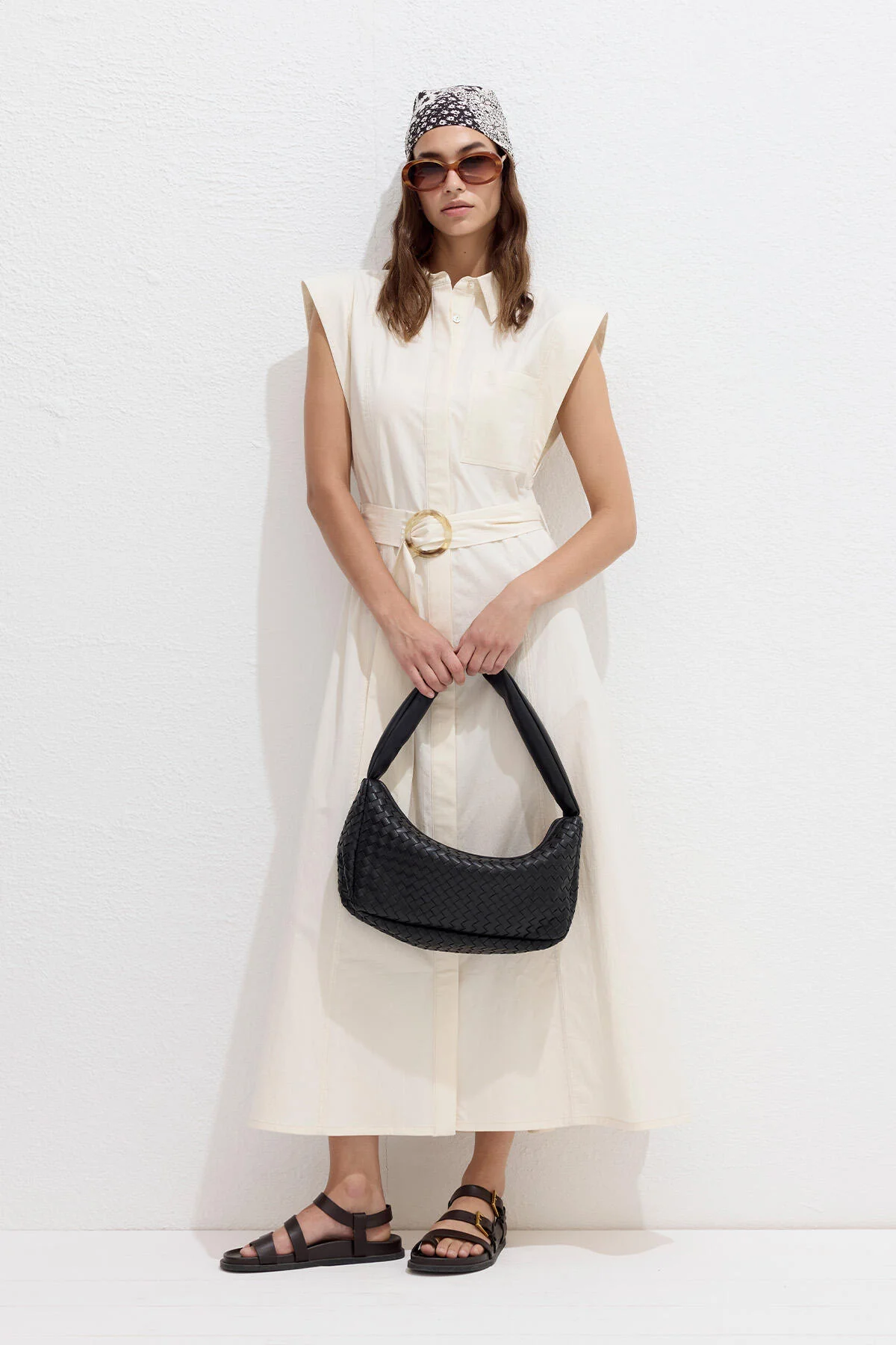 Frances Woven Oval Bag Black - Image 4