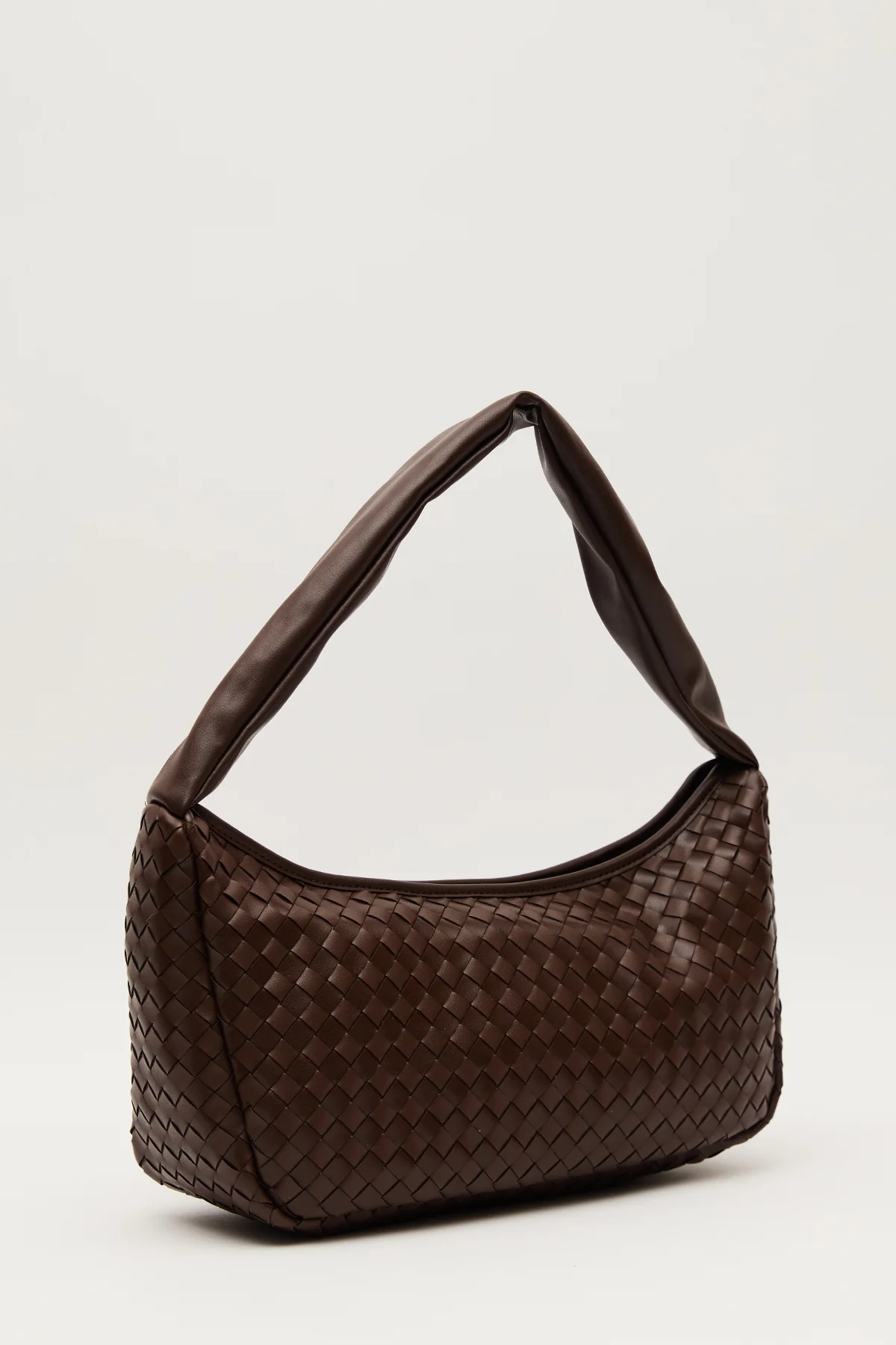 Frances Woven Oval Bag Dark Brown - Image 6
