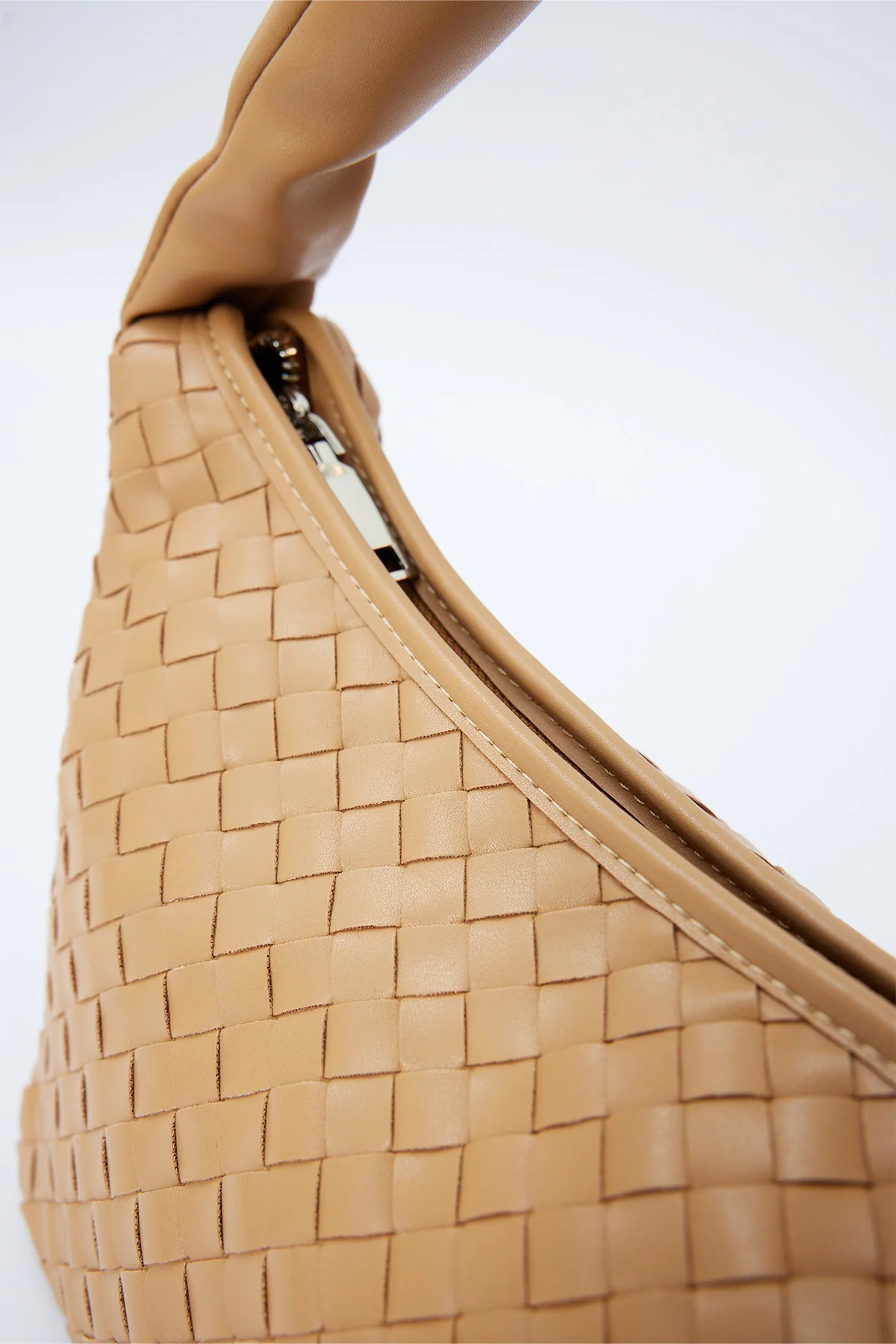 Frances Woven Oval Bag Light Brown - Image 3