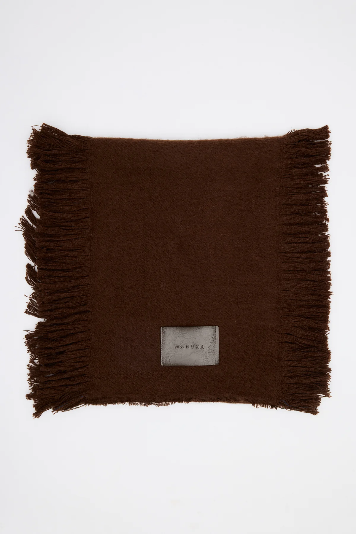 Fringed Scarf Brown - Image 6