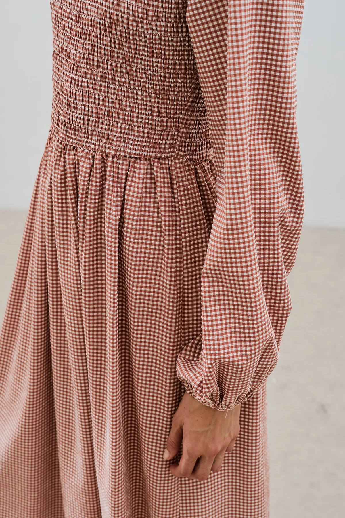 Gingham Smocked Dress Tile - Image 6