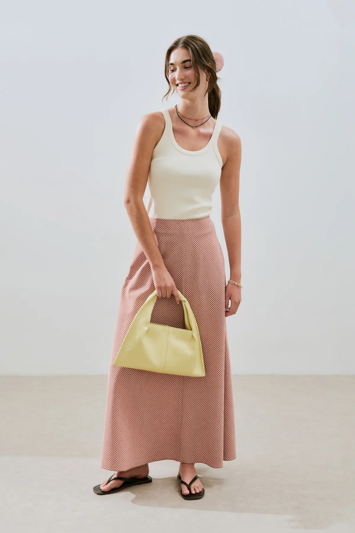Glossy Leather Handbag Yellow - Image 2