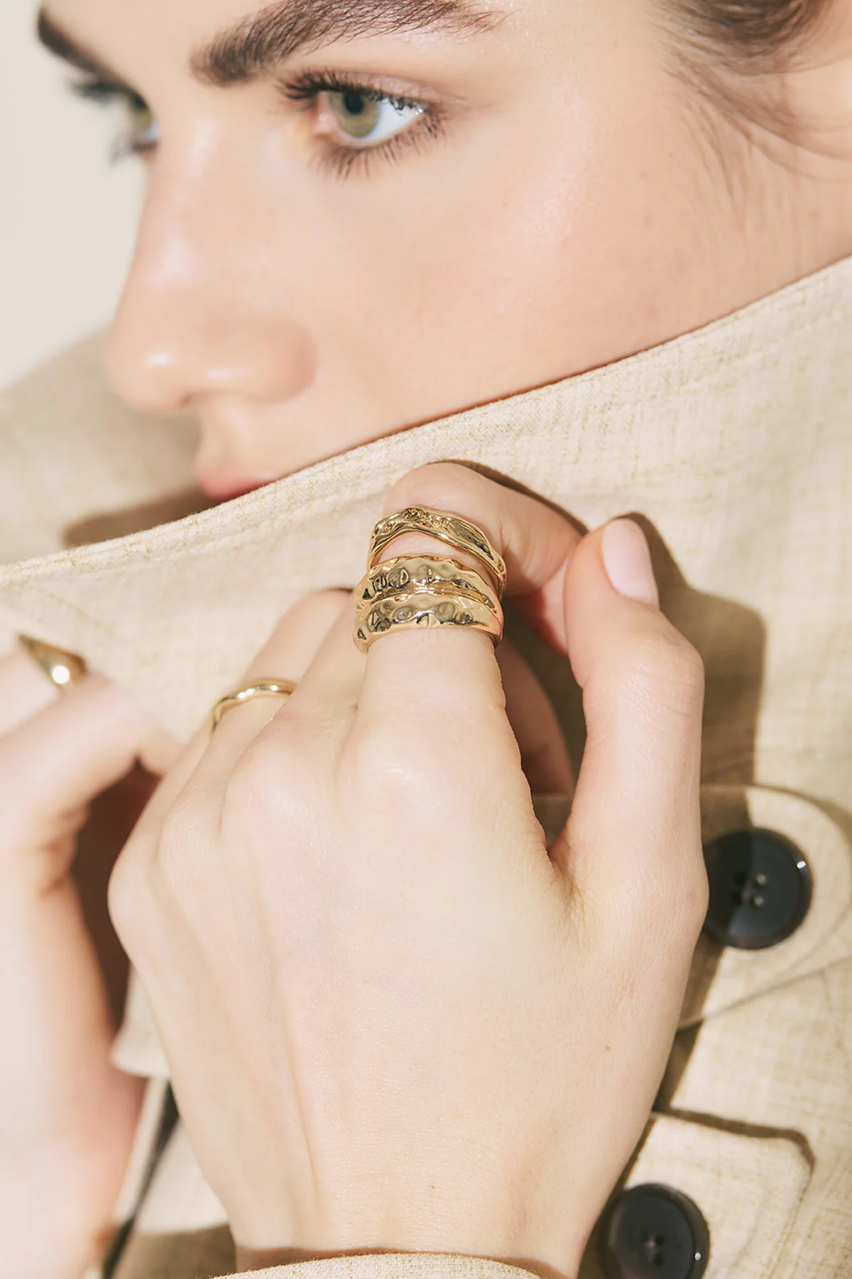 Helen Ring Set Gold - Image 2