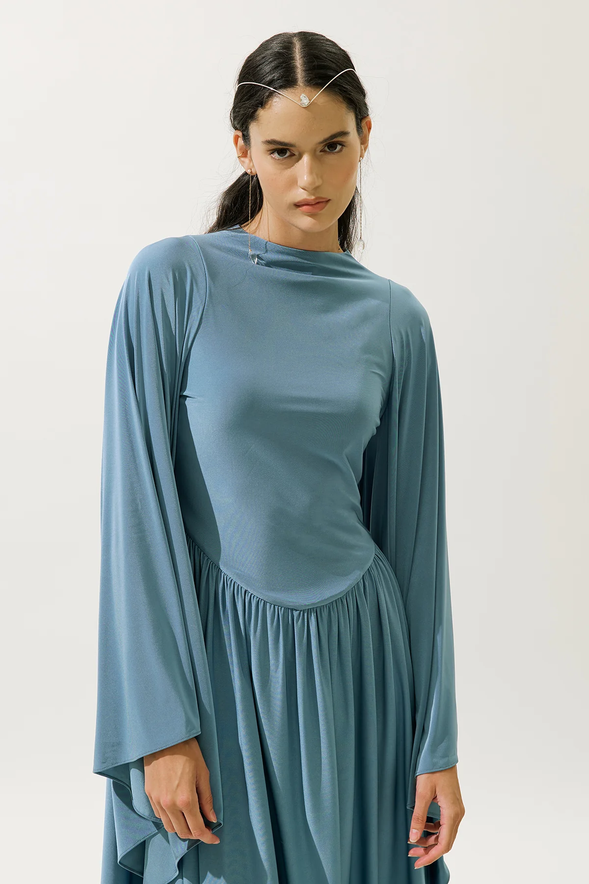 Helsa Evening Dress Blue - Image 2
