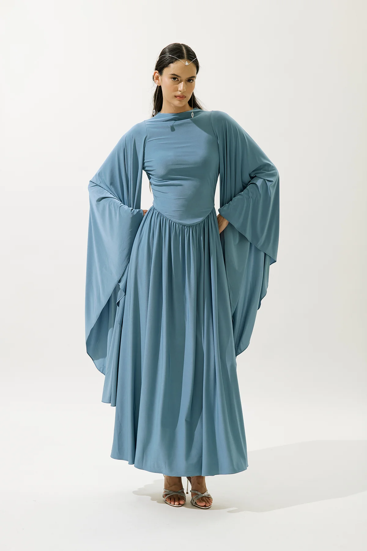 Helsa Evening Dress Blue - Image 4