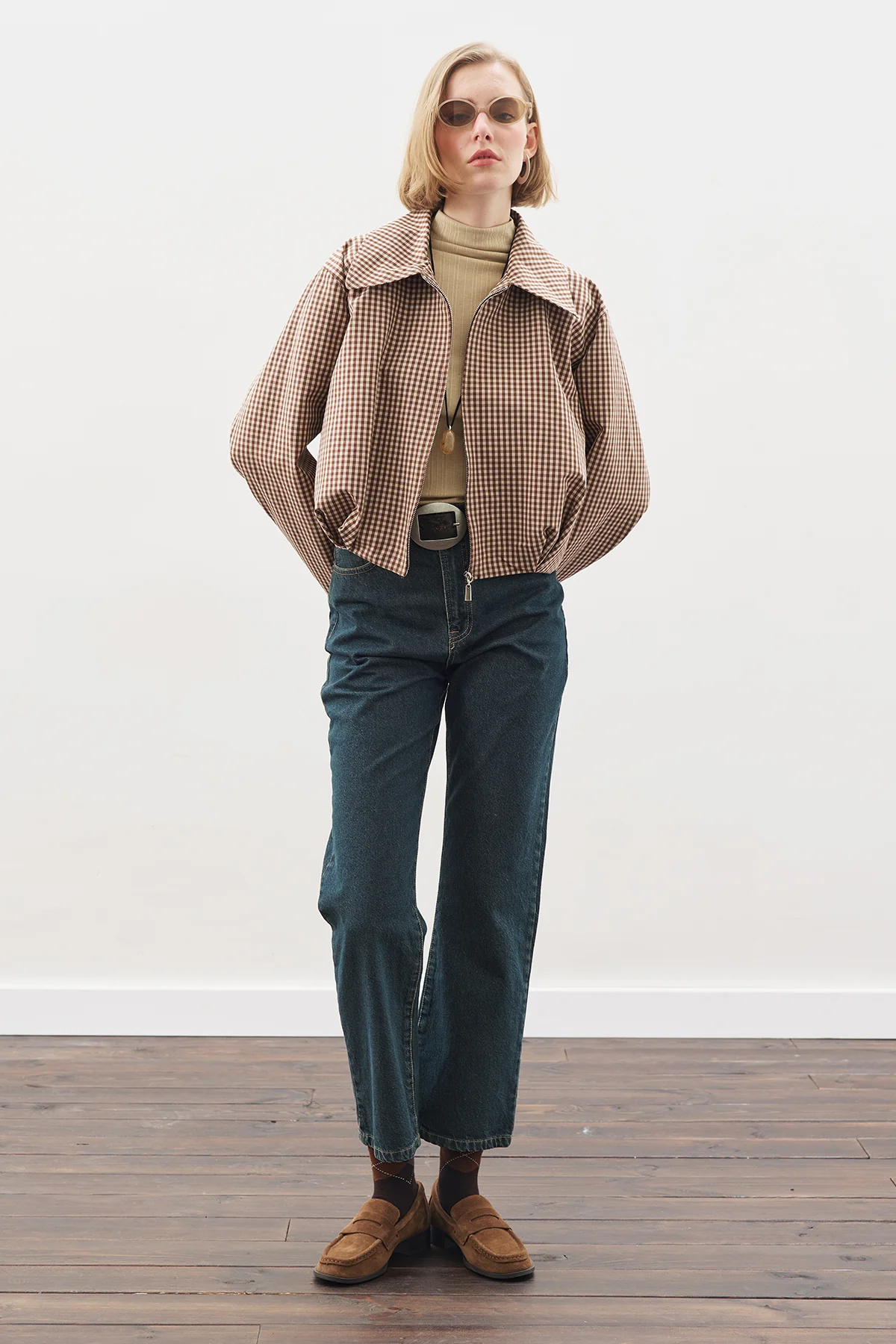 High-Neck Bodysuit Beıge - Image 4