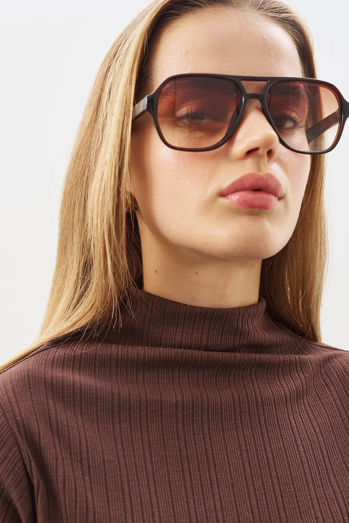 High-Neck Bodysuit Brown - Image 5