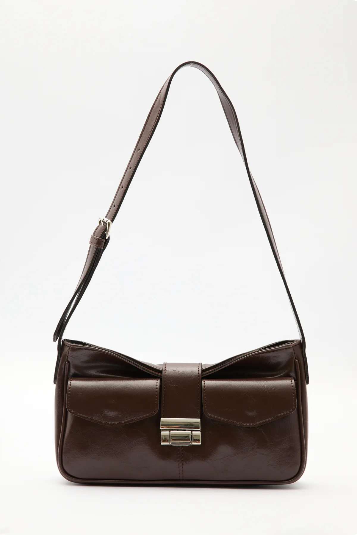 Hondae Buckle Bag Dark Brown - Image 3