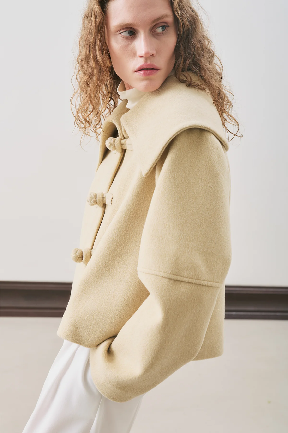 Isabel Short Wool Jacket Sage Green - Image 4