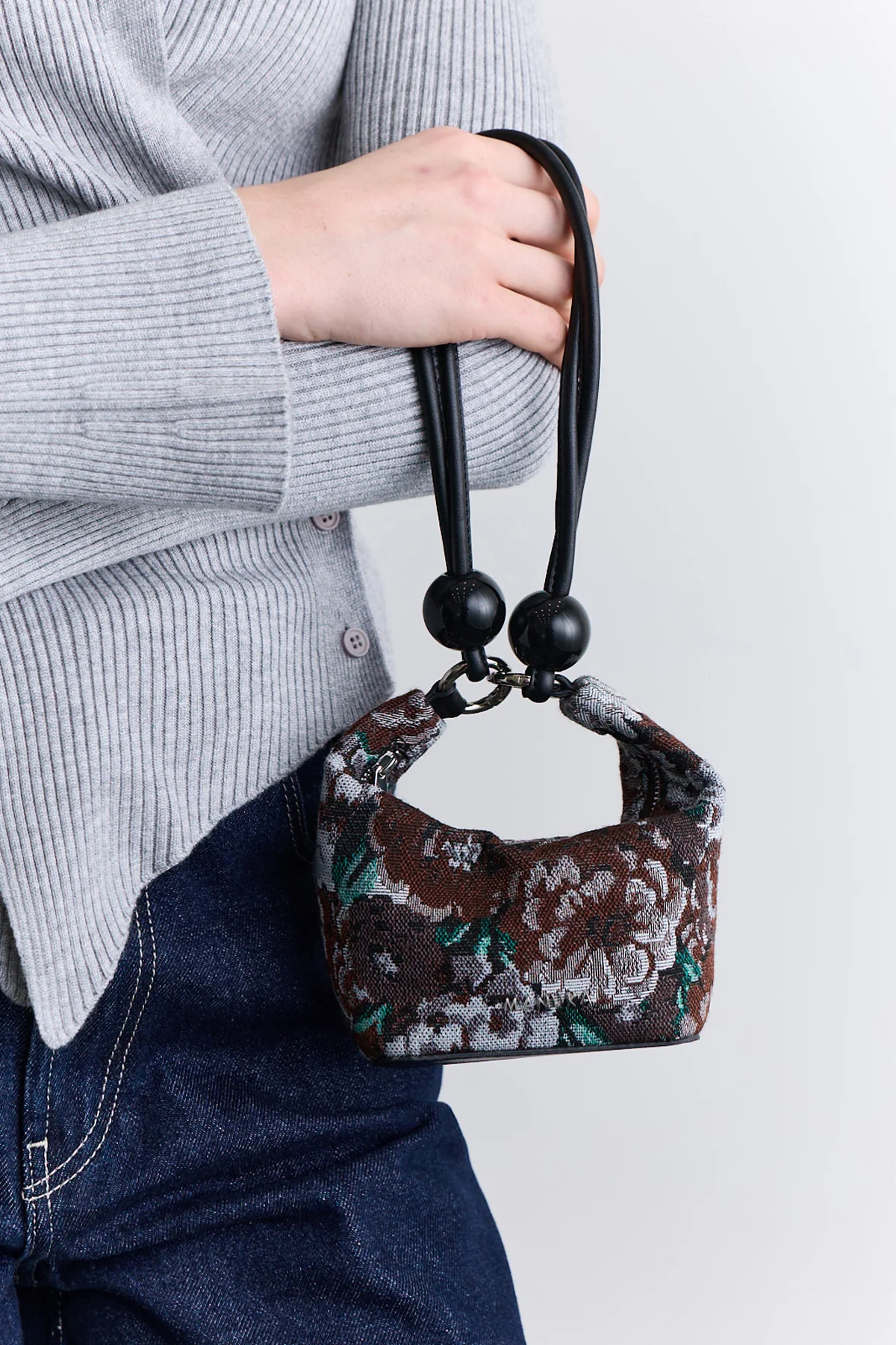 Jacquard Mini Bag Brown - Image 4